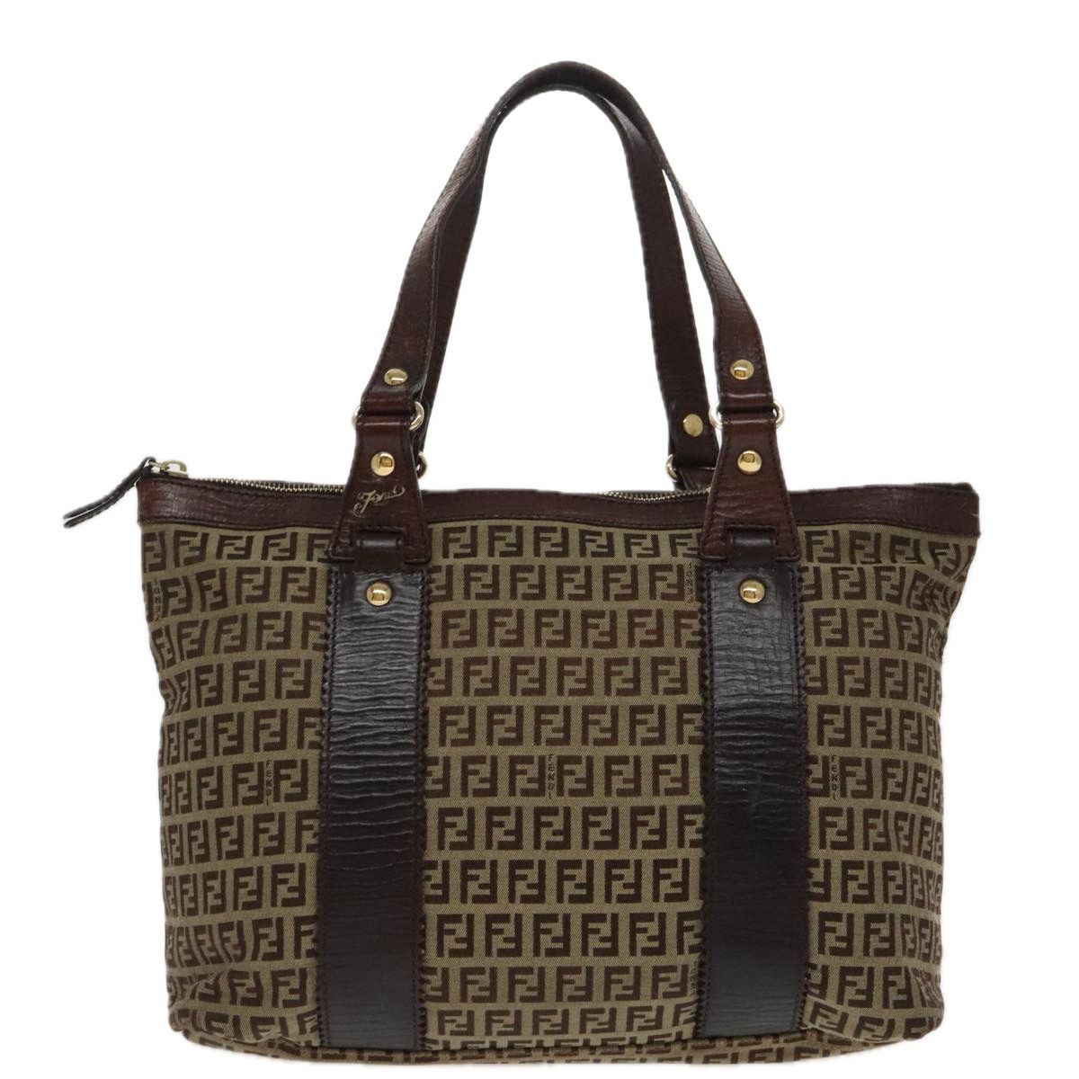 Fendi Zucchino Beige Canvas Tote Bag (Pre-Owned) Size ONE SIZE - 1 Thumbnail