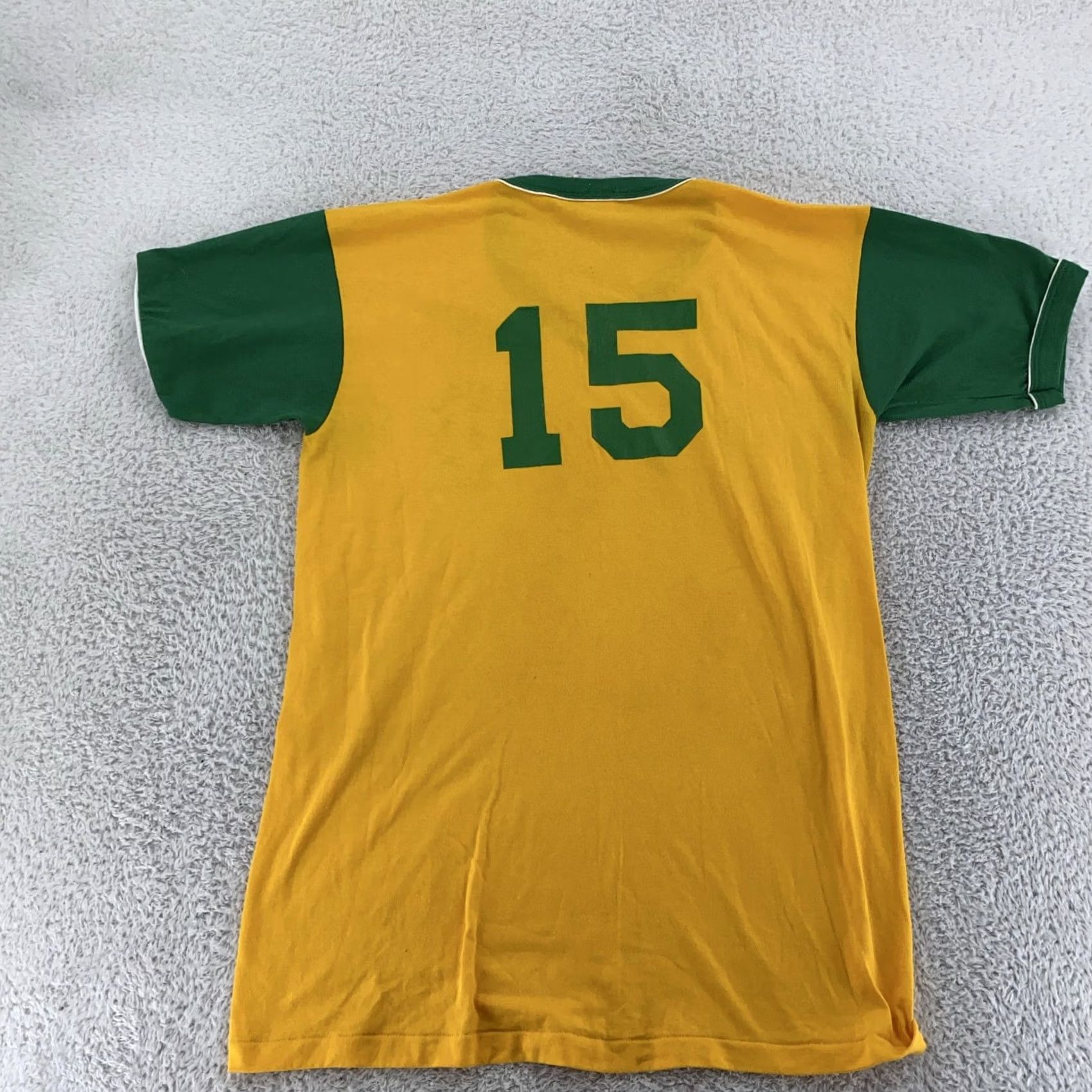 Vintage VINTAGE Rockaway New Jersey RInger Shirt Mens M Yellow Soccer Russell Jersey 80s T-Shirt Short Sleeve Graphic Print Size US M / EU 48-50 / 2 - 6 Thumbnail