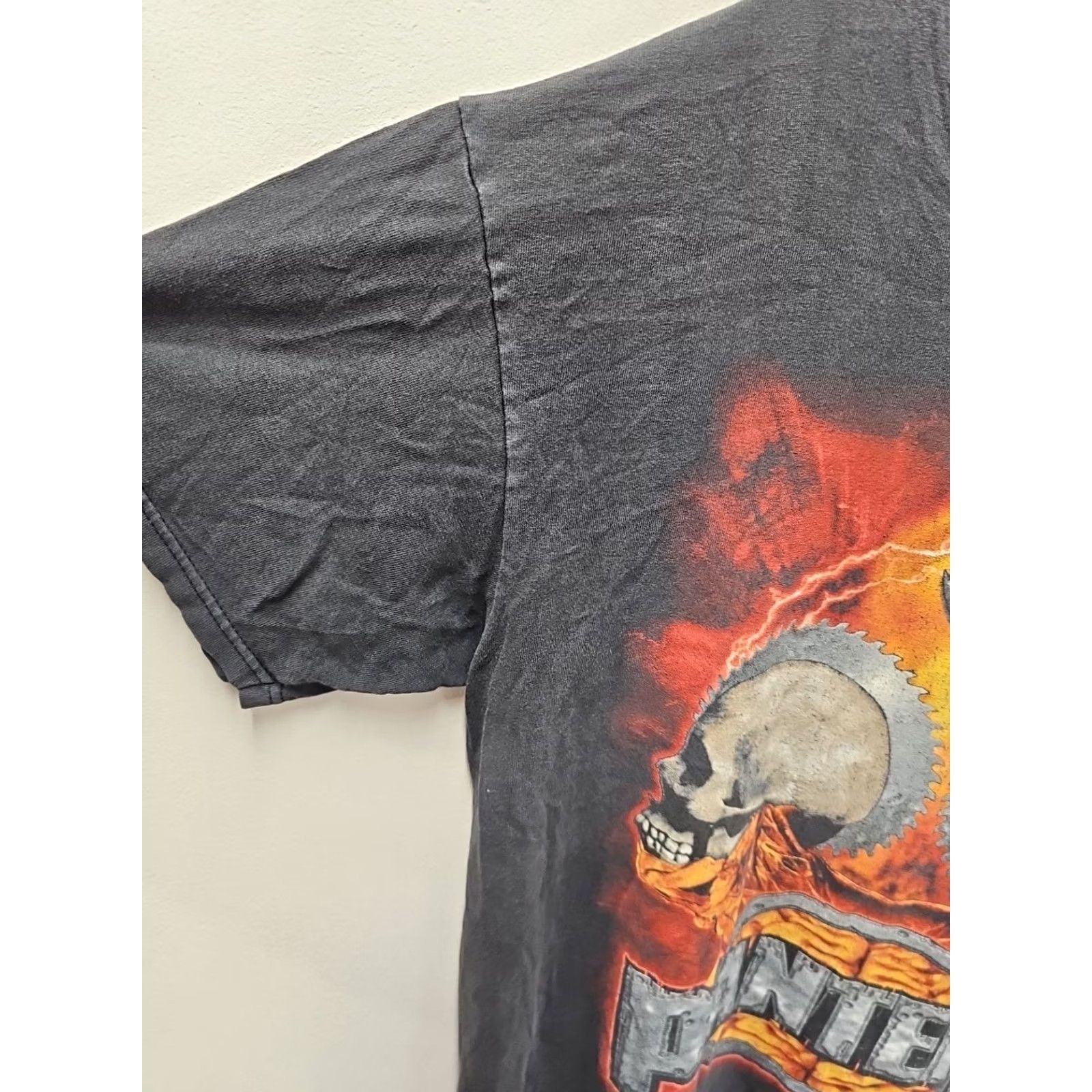 Vintage VINTAGE Pantera Cowboys From Hell tee Large band 90s Rock Concert Mens T-Shirt Black Cotton 2000s Double-Sided Hanes Regular Size US 33 - 4 Thumbnail