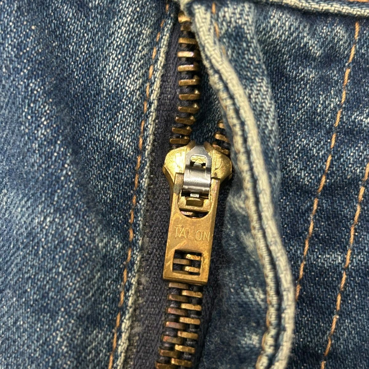 Tornado Mart 80s Bell Bottom Bobson Talon Blue Denim Size 27" / US 4 / IT 40 - 14 Thumbnail