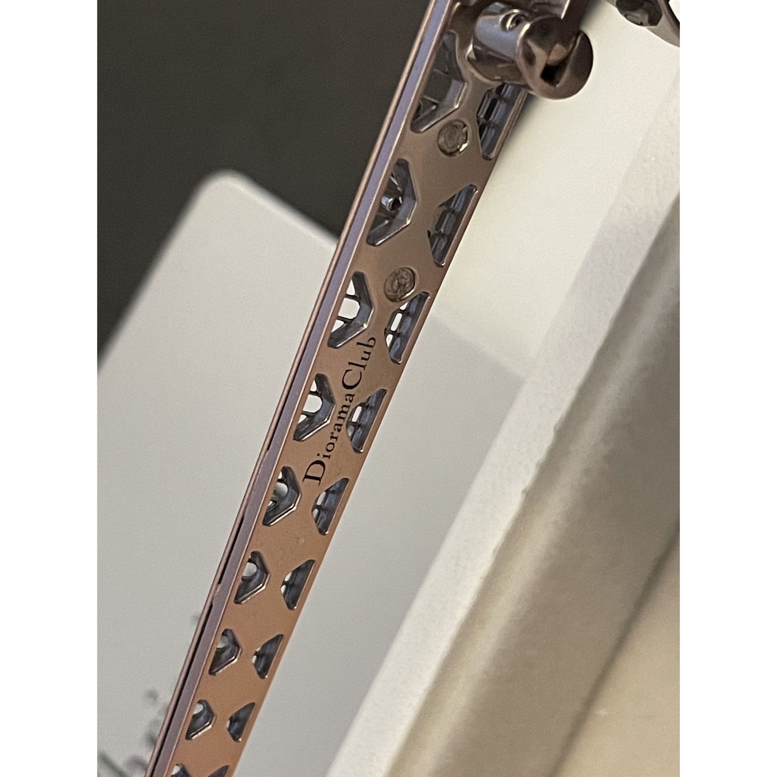 Dior Christian Dior Metal Cat-Eye Sunglasses With Mirror Lenses & Size ONE SIZE - 8 Thumbnail