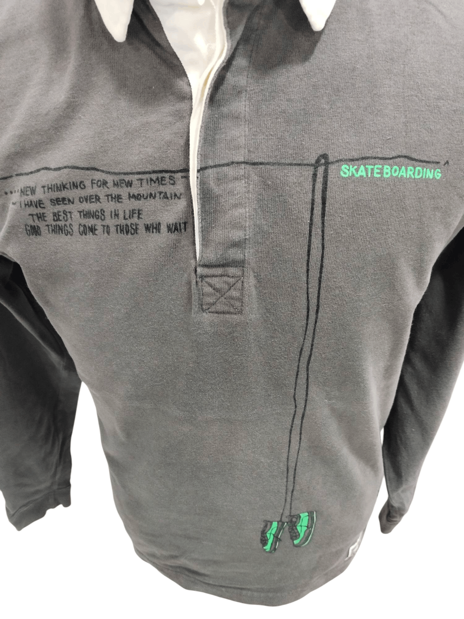 Santa Cruz Skateboards Vintage Y2K Skateboarding Stone Free Long Sleeve Tshirt Size US L / EU 52-54 / 3 - 4 Thumbnail