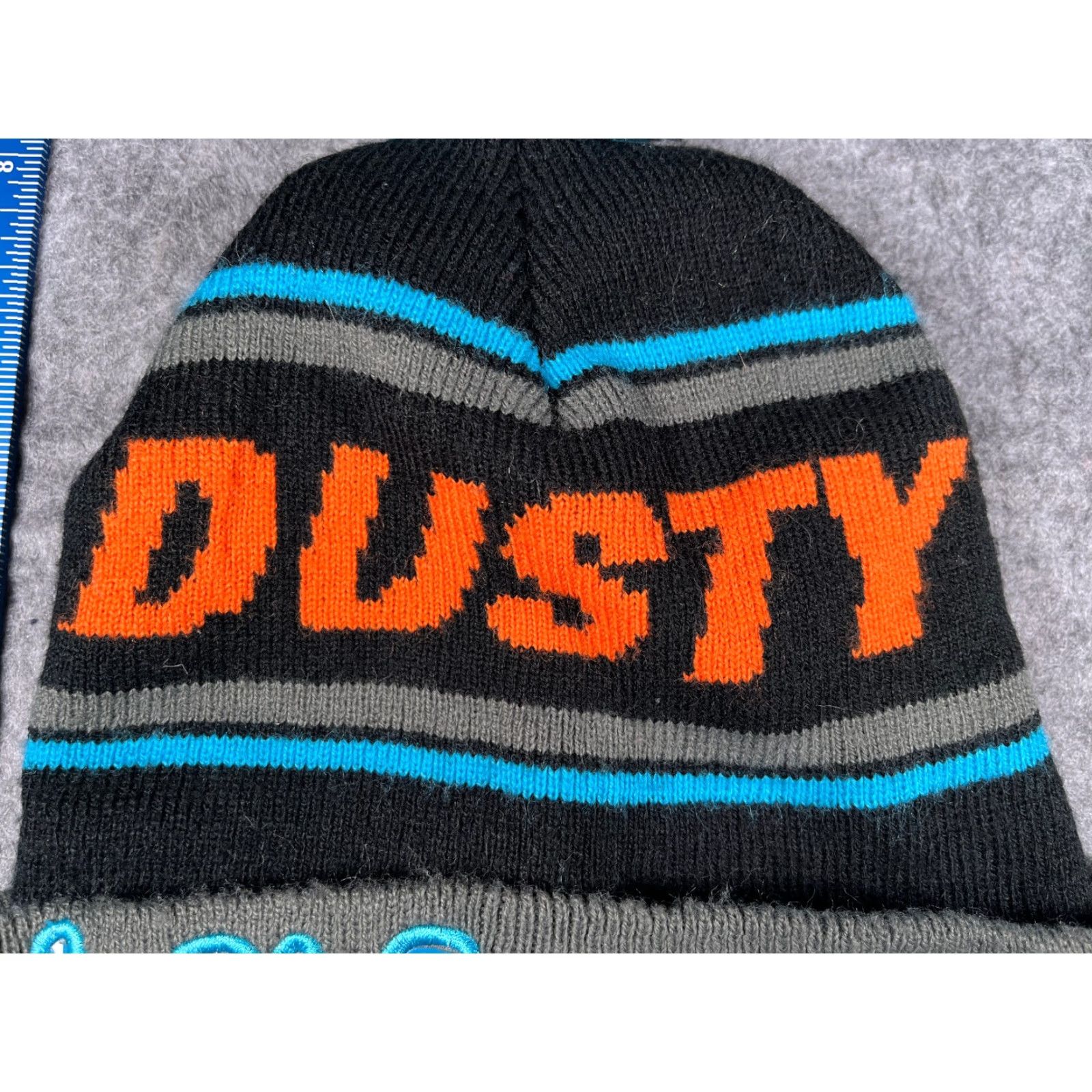 Disney Disney Dusty Planes Beanie Toque Hat Adult One Size Black Gray Blue 100% Acrylic Pom Knit Pom Size ONE SIZE - 3 Thumbnail