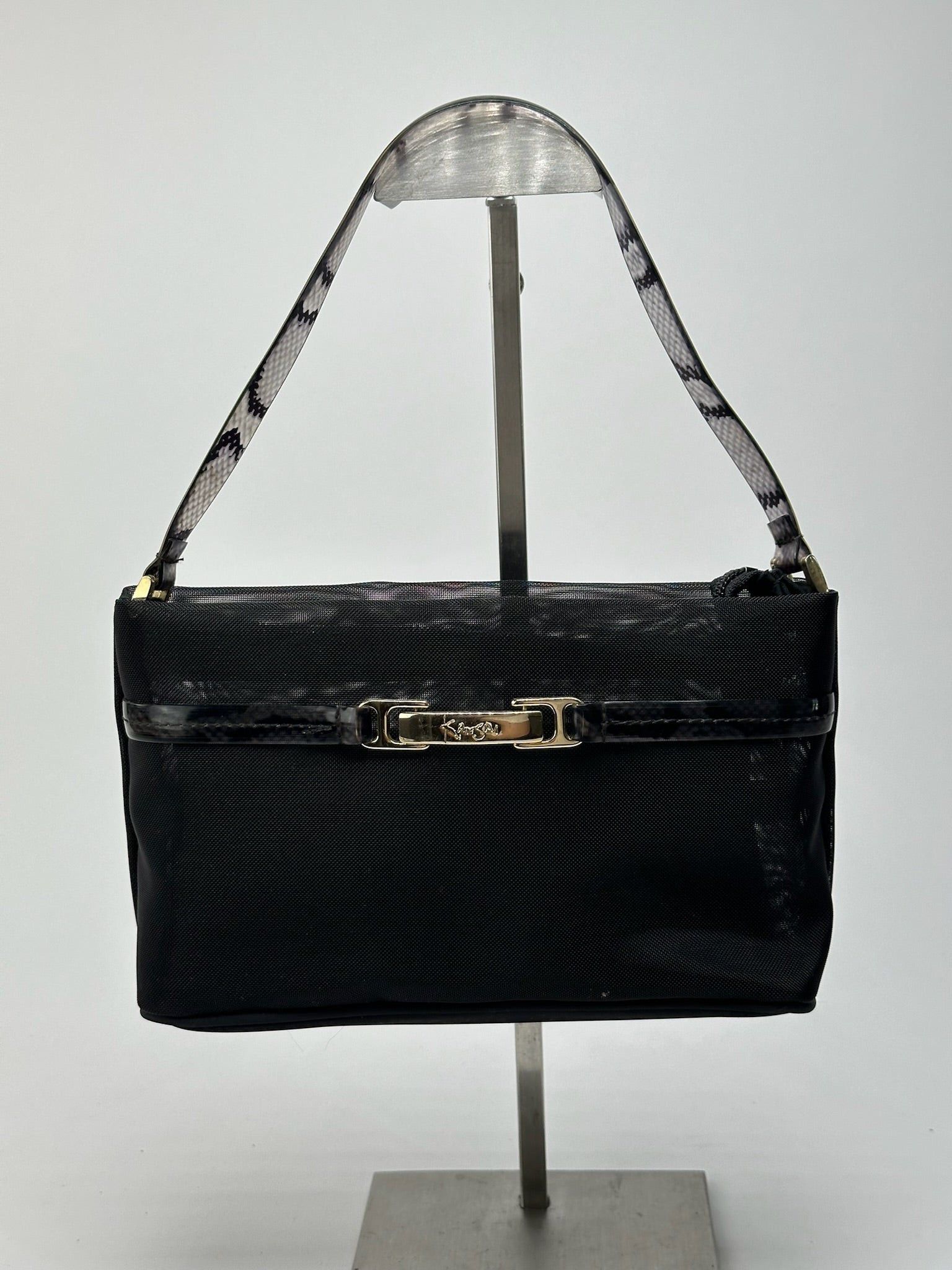 Kansai Yamamoto Vintage Kansai Ymamoto Polyester Baguette Bag Black Size ONE SIZE - 1 Thumbnail