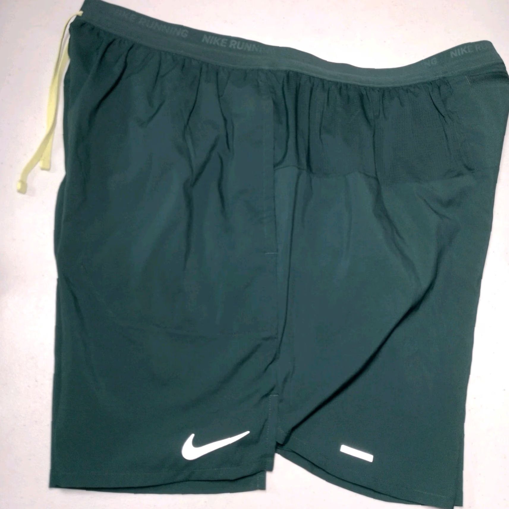 Nike Nike Dri Fit Stride Running Shorts 2XL Athletic Men Blue/Green/Gray Rip Stop Stretch Drawstring breathable Lined Performance Workout Shorts Size US 36 / EU 52 - 4 Thumbnail