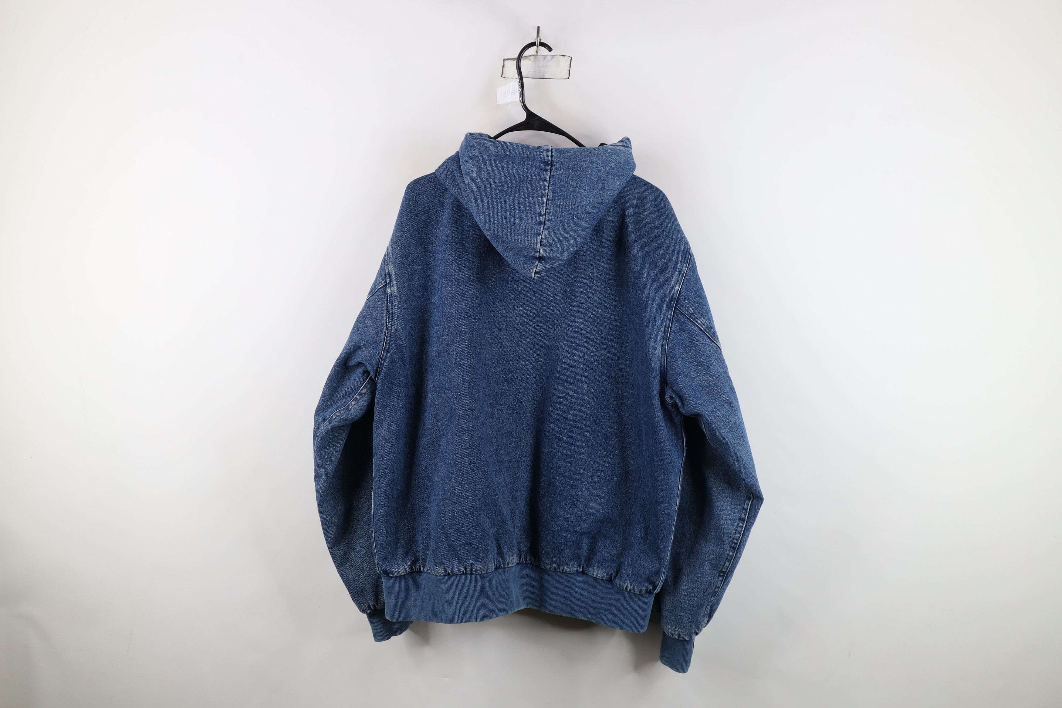 Vintage Deadstock Vintage 90s Produce Hooded Denim Jacket Blue Size US L / EU 52-54 / 3 - 13 Thumbnail