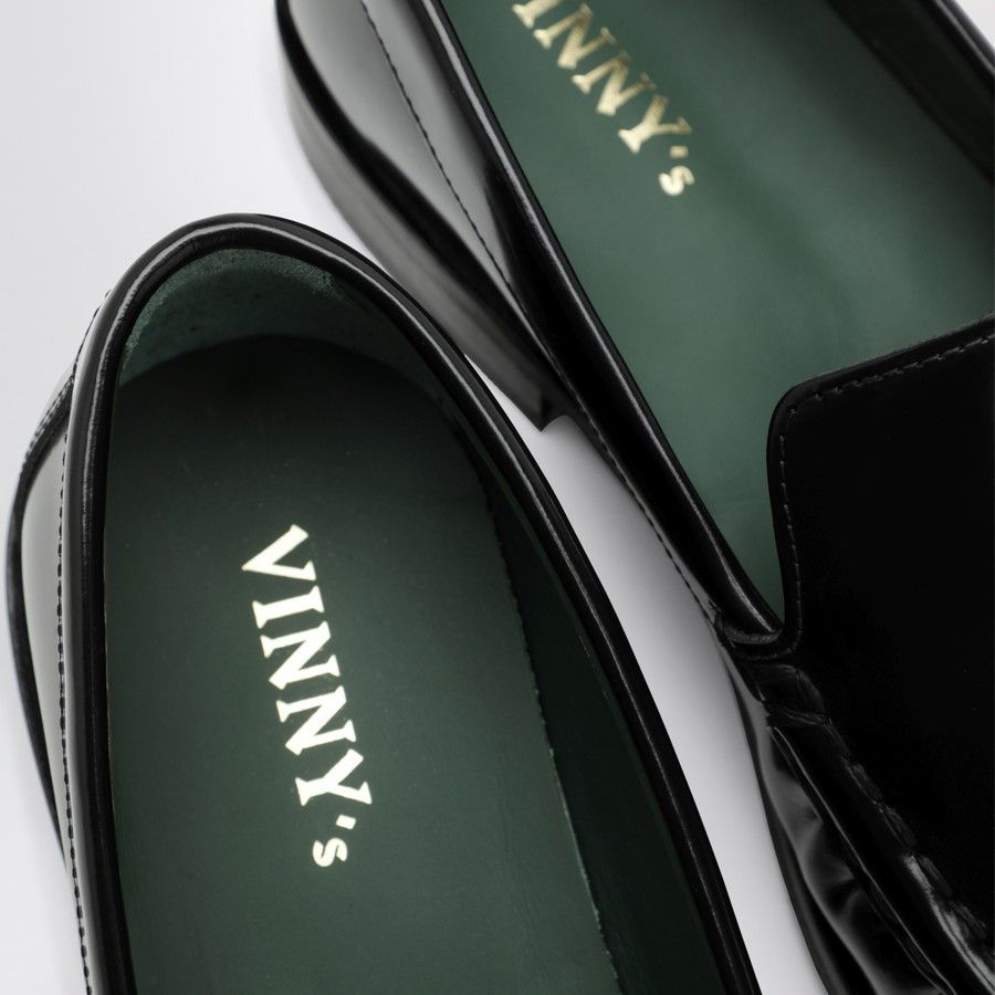 VINNY's o1d2blof1025 Leather Moccasins Shoes in Black Size US 9 / EU 42 - 6 Thumbnail