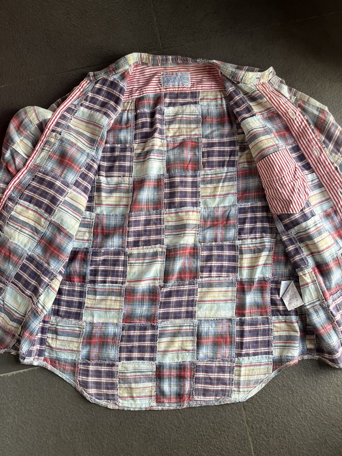 Nanamica Nanamica Patchwork Grunge Japan B/D Shirt Kurt Size US M / EU 48-50 / 2 - 12 Thumbnail