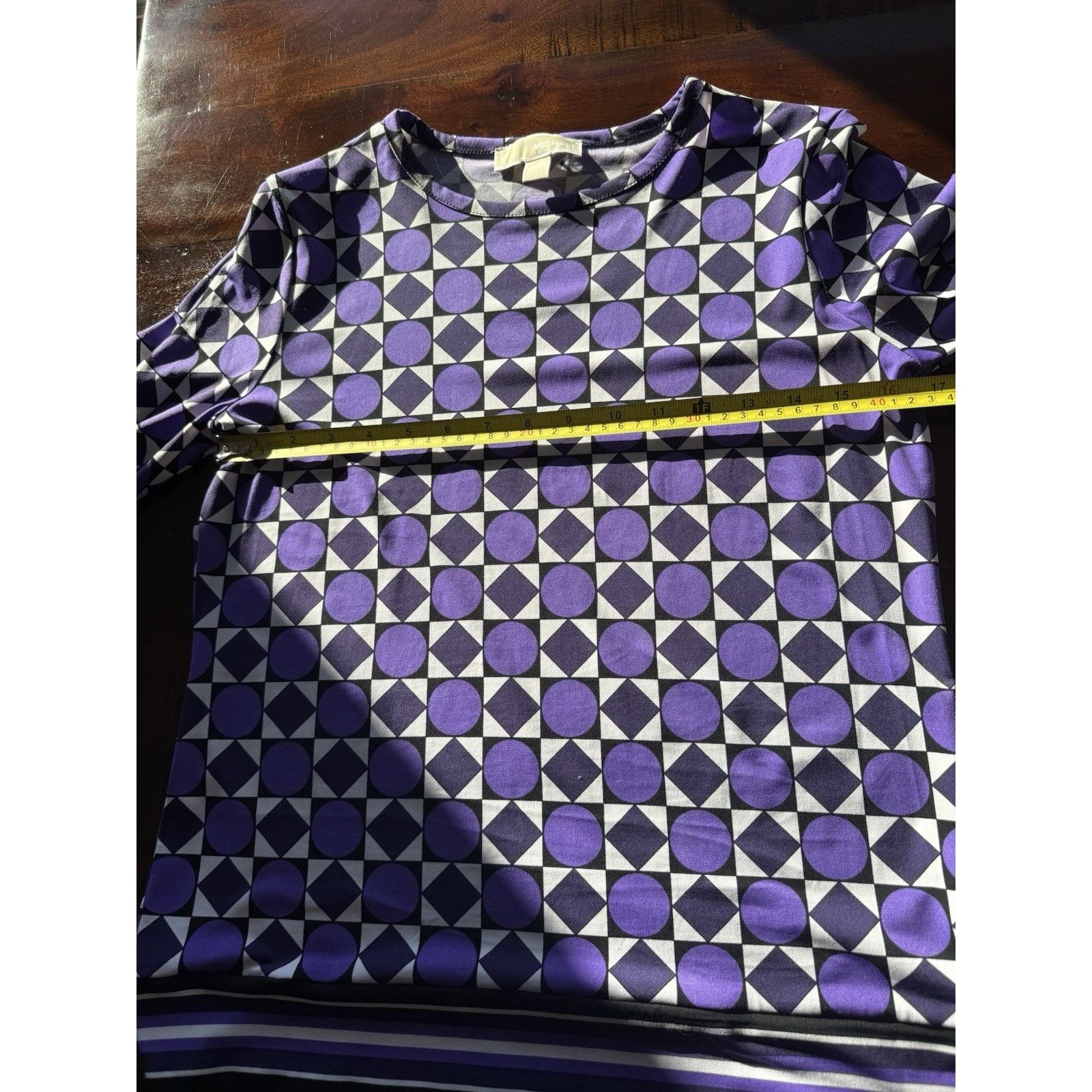 Michael Kors Michael Kors Purple Geometric Print Long Sleeve Petite M Size M / US 6-8 / IT 42-44 - 6 Thumbnail