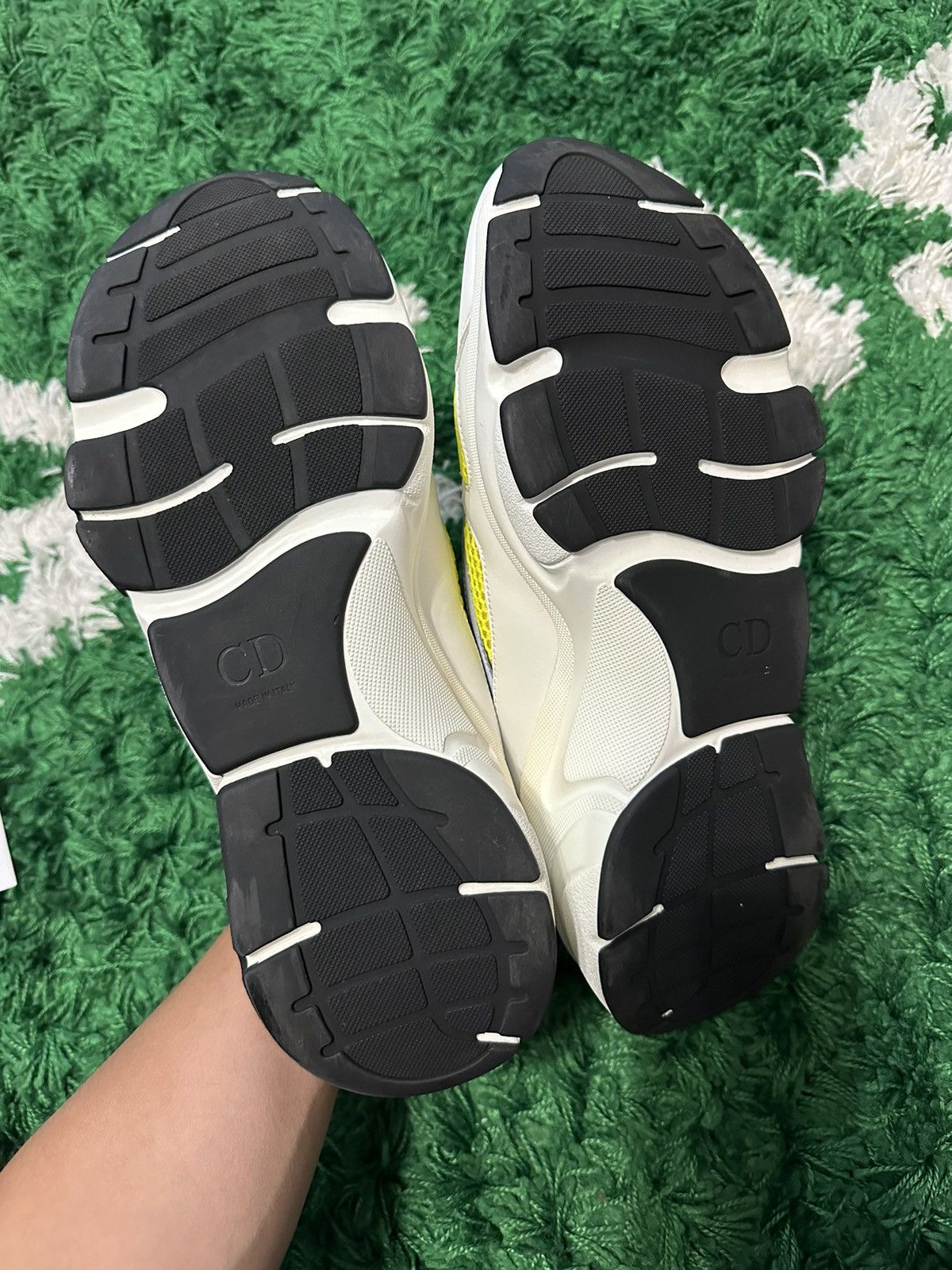 Dior B22 White Yellow Size US 11 / EU 44 - 5 Thumbnail