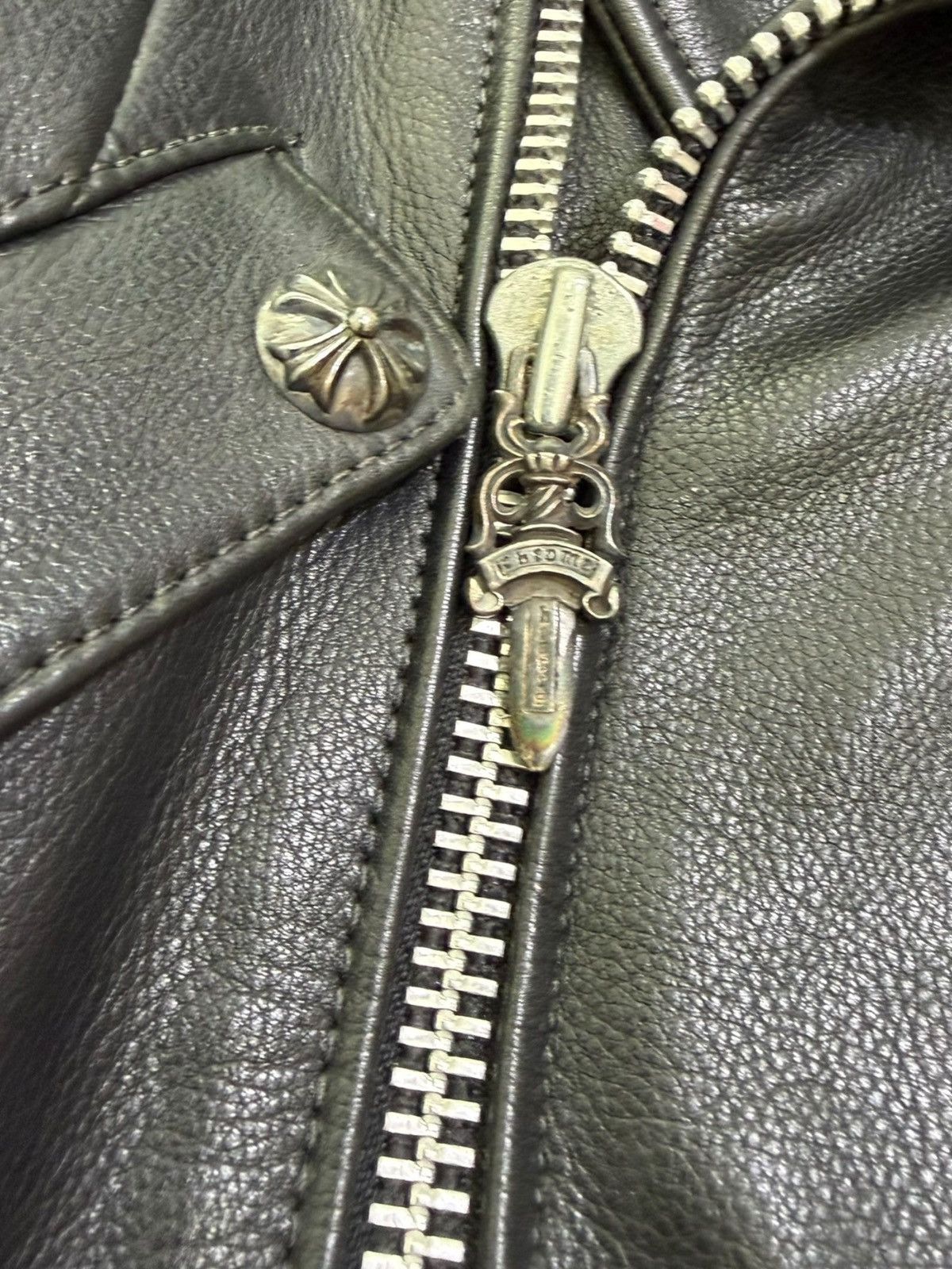 Chrome Hearts Chrome Hearts Leather Biker Jacket Size US S / EU 44-46 / 1 - 14 Thumbnail