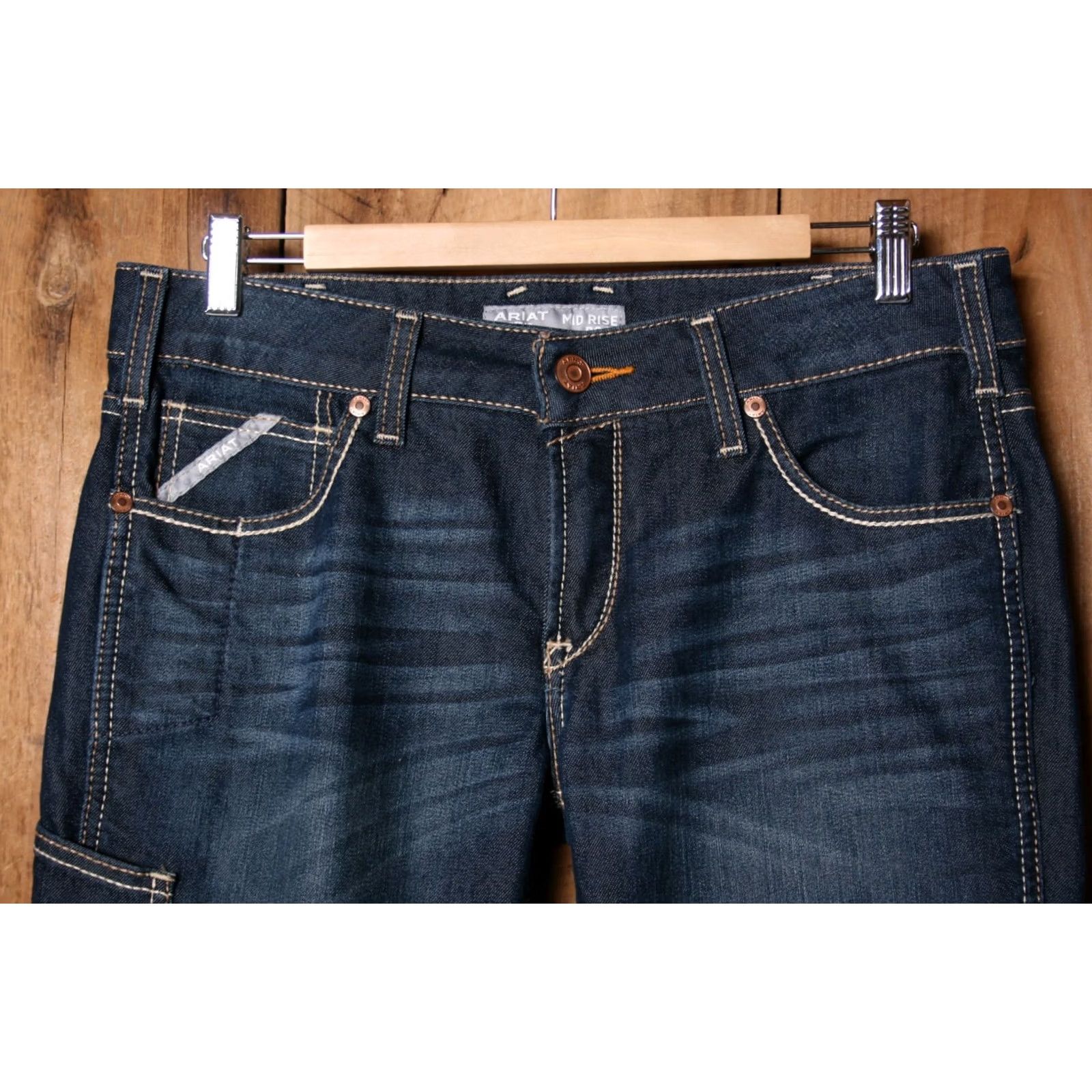 Ariat VINTAGE Ariat Rebar Blue Bootcut Denim Jeans Women's 30S 32x32 Denim Bootcut Jeans Womens Shoes Storage? Size 24" / US 00 / IT 34 - 2 Thumbnail