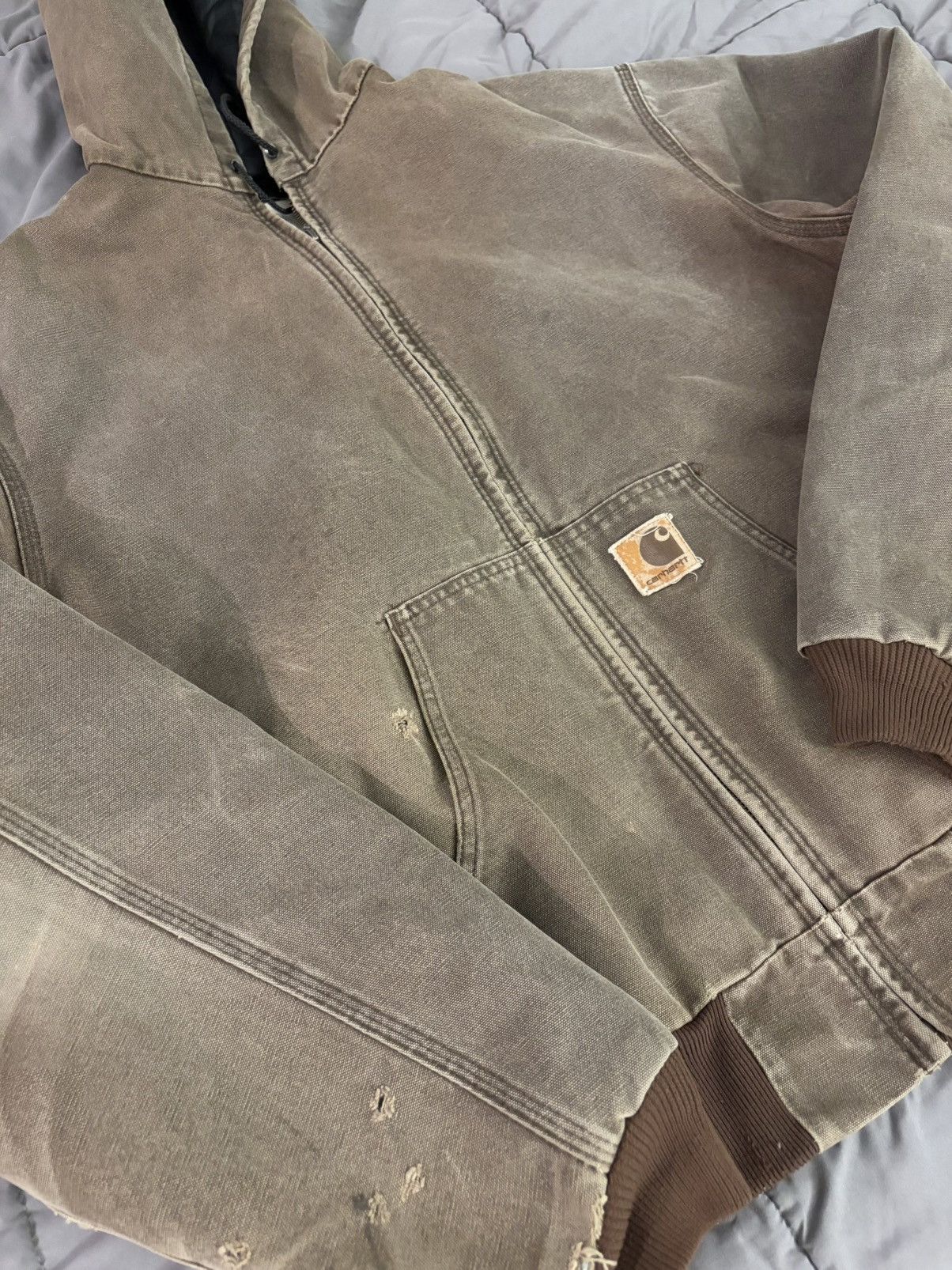 Carhartt Vintage Carhartt J06CHT Brown Hood Jacket. Size US XL / EU 56 / 4 - 3 Thumbnail