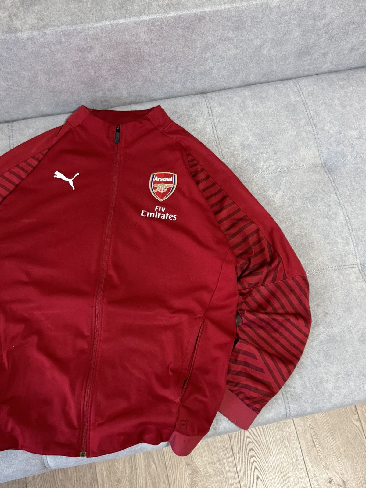 Puma × Vintage Puma Arsenal F. C. zip jacket hoodie soccer jersey size XL Size US XL / EU 56 / 4 - 5 Thumbnail
