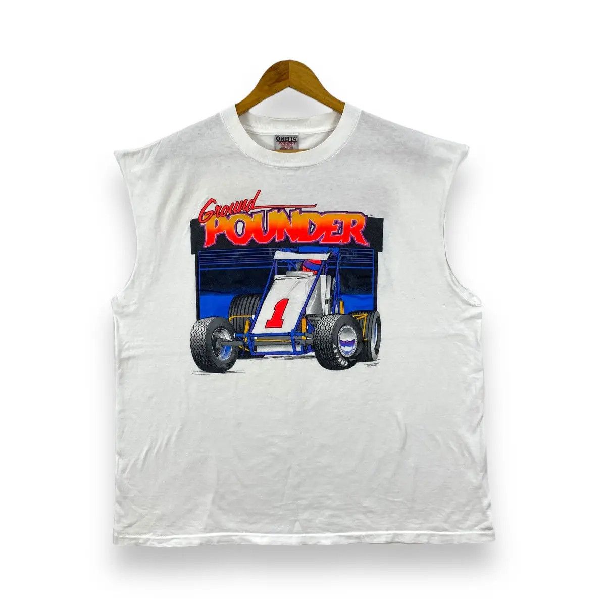 Other Vintage 90's GROUND POUNDER Thunder Raceway Tank Tops Size US XL / EU 56 / 4 - 1 Thumbnail