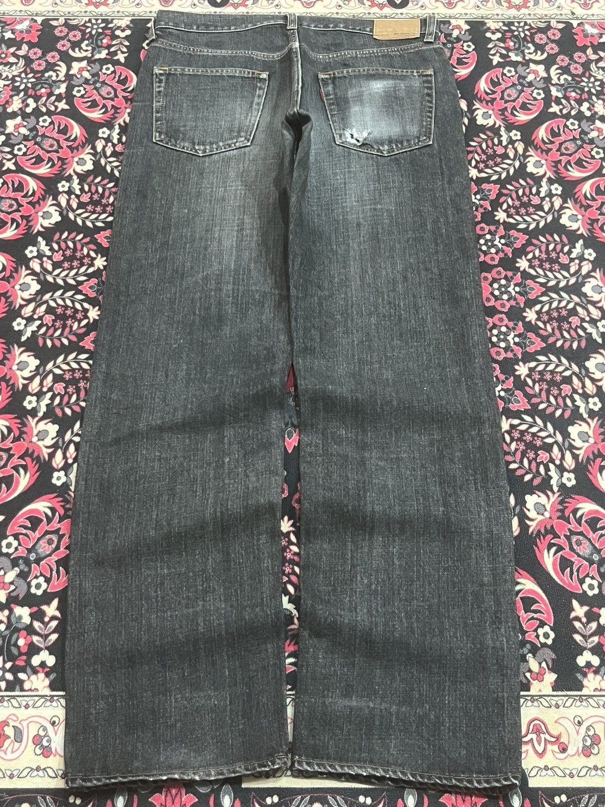Japanese Brand Vintage Japanese Bobson Chessking Black Wash Distressed Jean Size US 32 / EU 48 - 2 Thumbnail