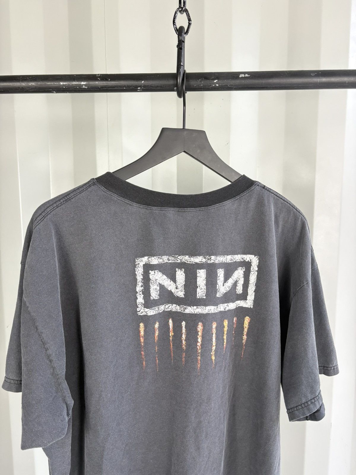 Band Tees Vintage Nine Inch Nails Shirt Distress Thrashed Faded GRUNGE Size US XL / EU 56 / 4 - 5 Thumbnail