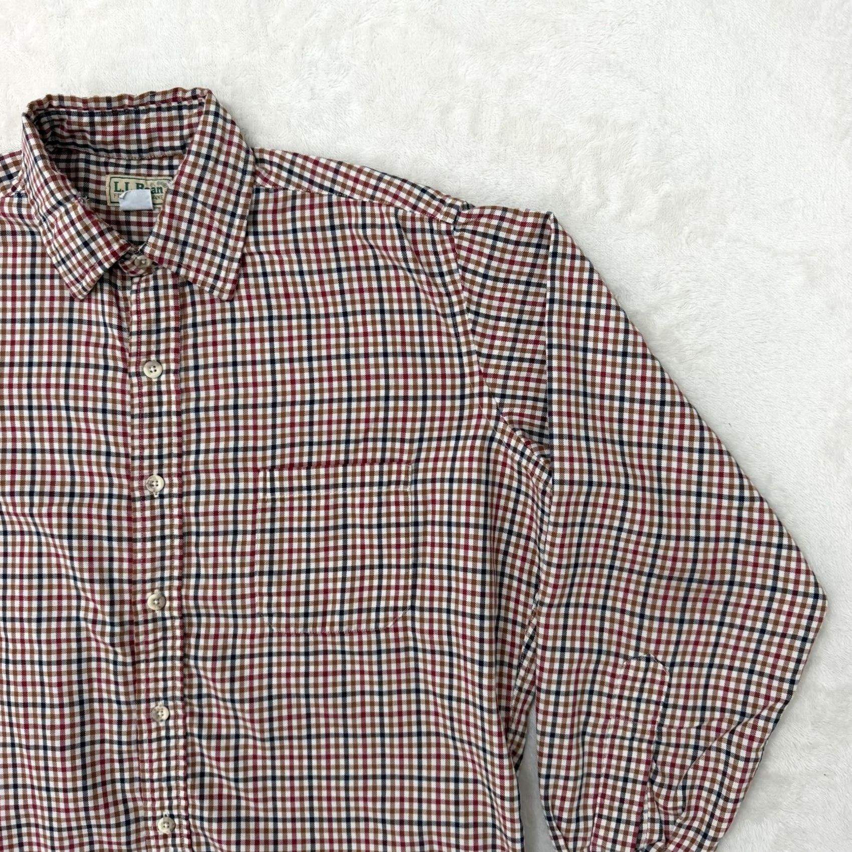Vintage VINTAGE LL Bean Shirt Mens M Red Check Cotton Button Up Made In USA Size US M / EU 48-50 / 2 - 3 Thumbnail