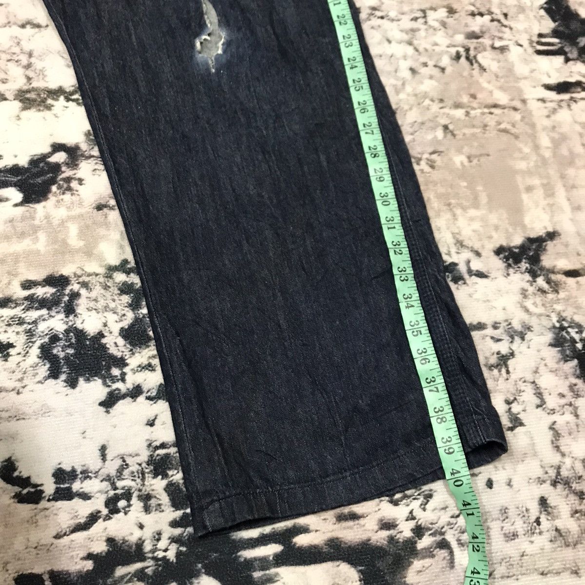 GU Gu Distressed Design Dark Blue Overalls Jeans Suspender Size US 44 / EU 60 - 19 Thumbnail