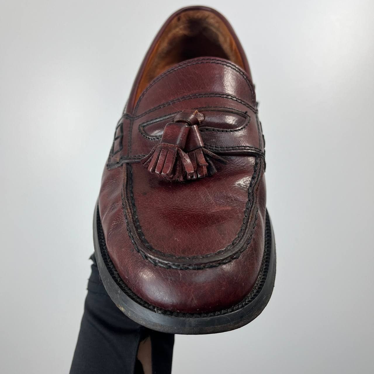 Russell & Bromley Russell And Bromley Tassel Loafers Burgundy Leather 41.5 Size US 7.5 / EU 40-41 - 3 Thumbnail