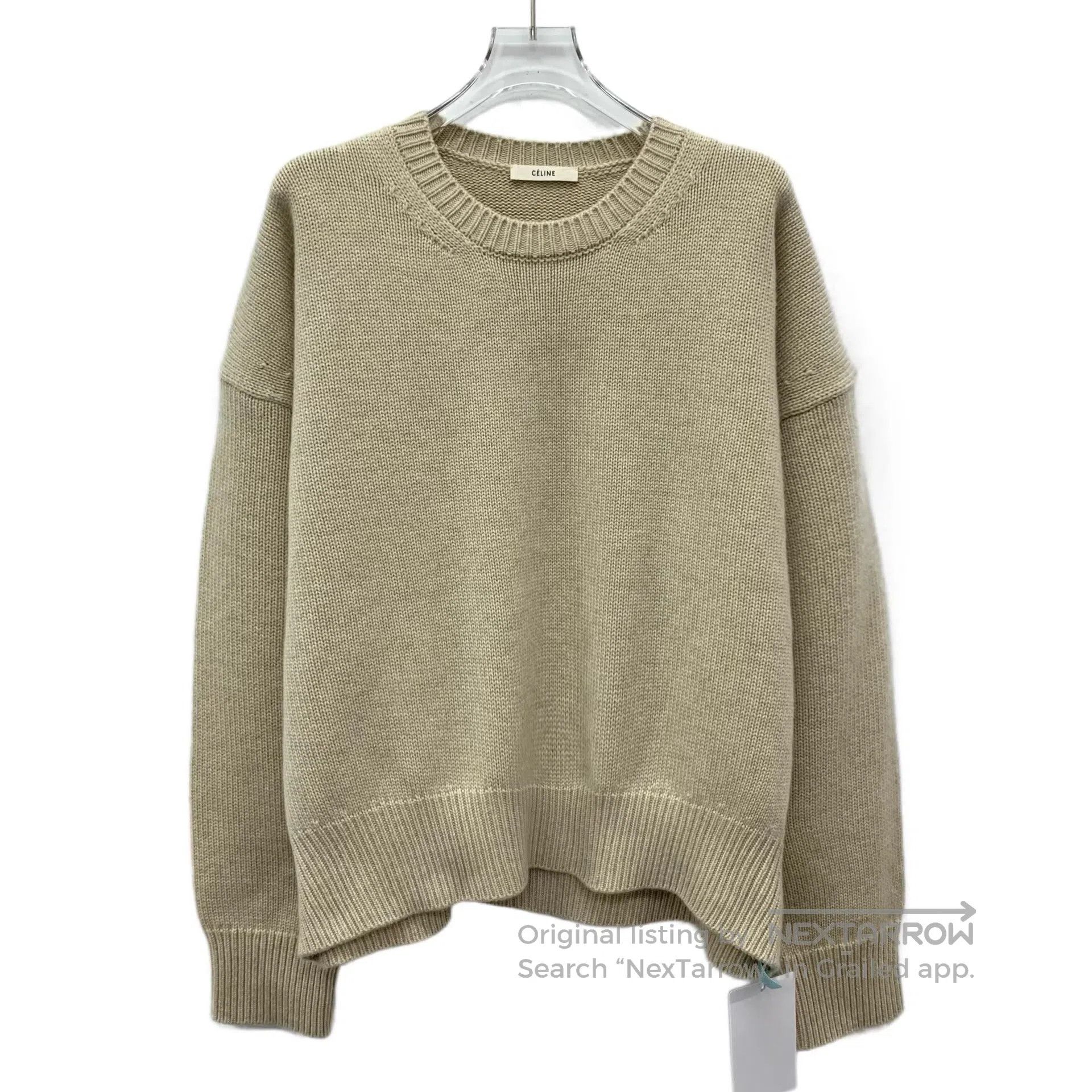 Celine CELINE Brown cashmere round neck long sleeve knitted sweat Size US M / EU 48-50 / 2 - 1 Thumbnail