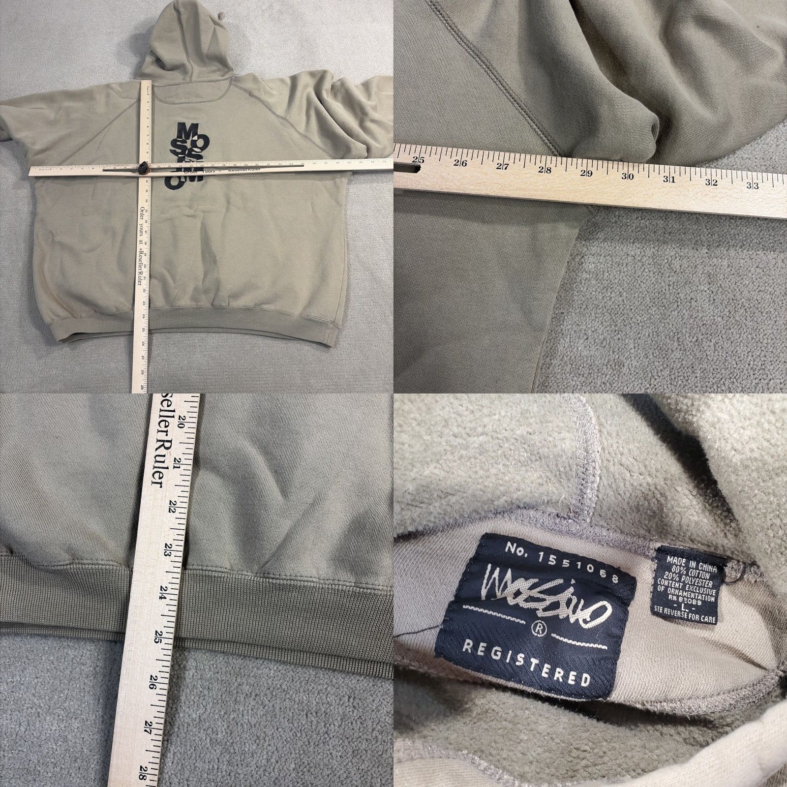 Mossimo VINTAGE Mossimo Hoodie Mens Large Brown Sweatshirt 90s Y2K Grunge Loose Baggy Mantle? Size US L / EU 52-54 / 3 - 8 Thumbnail