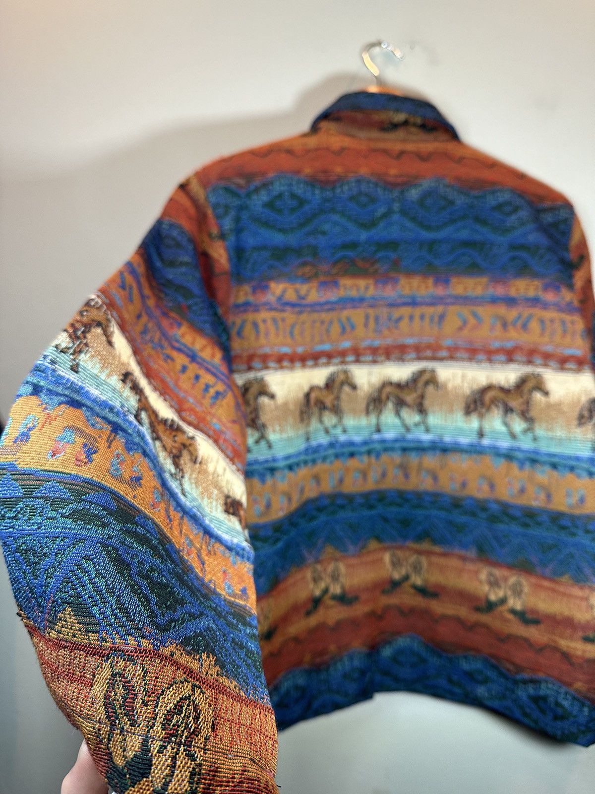 Vintage RARE Vintage Western Cowboy Horse Tapestry Embroidery Jacket Size US M / EU 48-50 / 2 - 6 Thumbnail