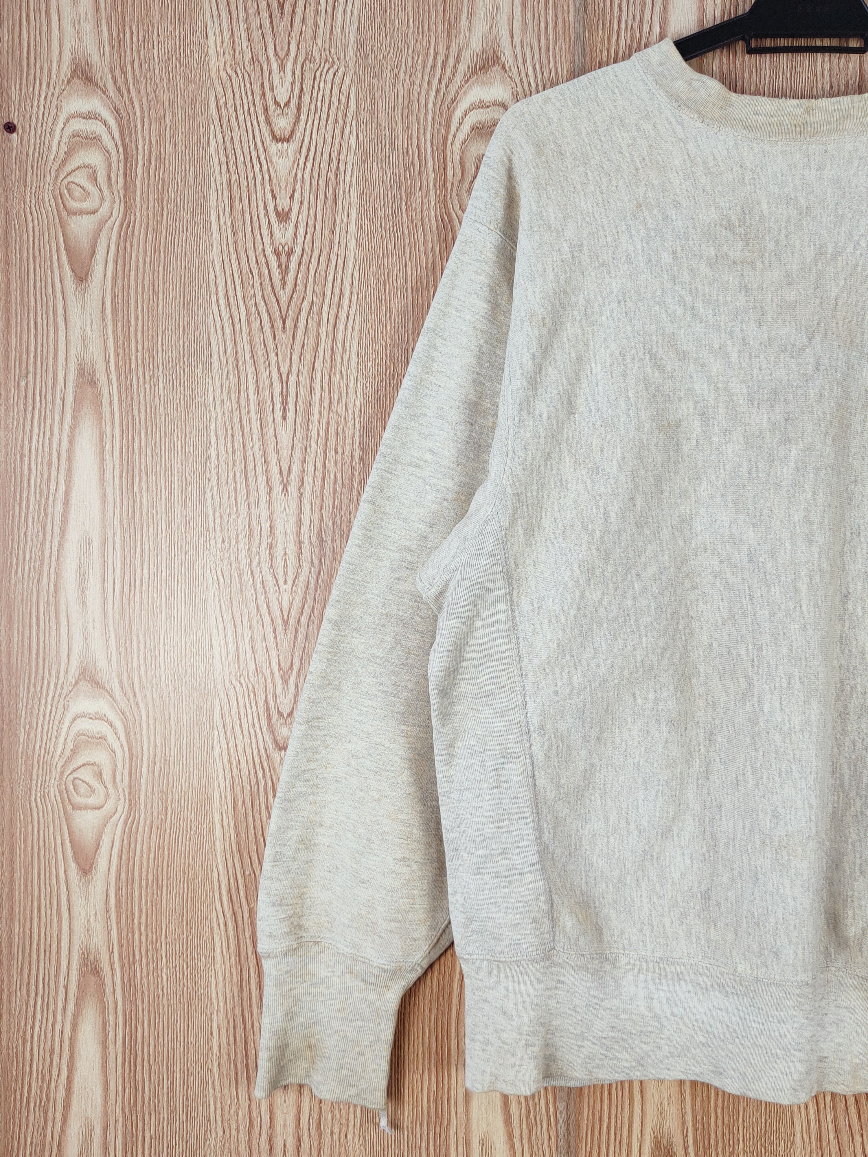 Champion Old Vintage 💥 Champion Gray Faded Sweatshirts (USA) Size US XL / EU 56 / 4 - 4 Thumbnail