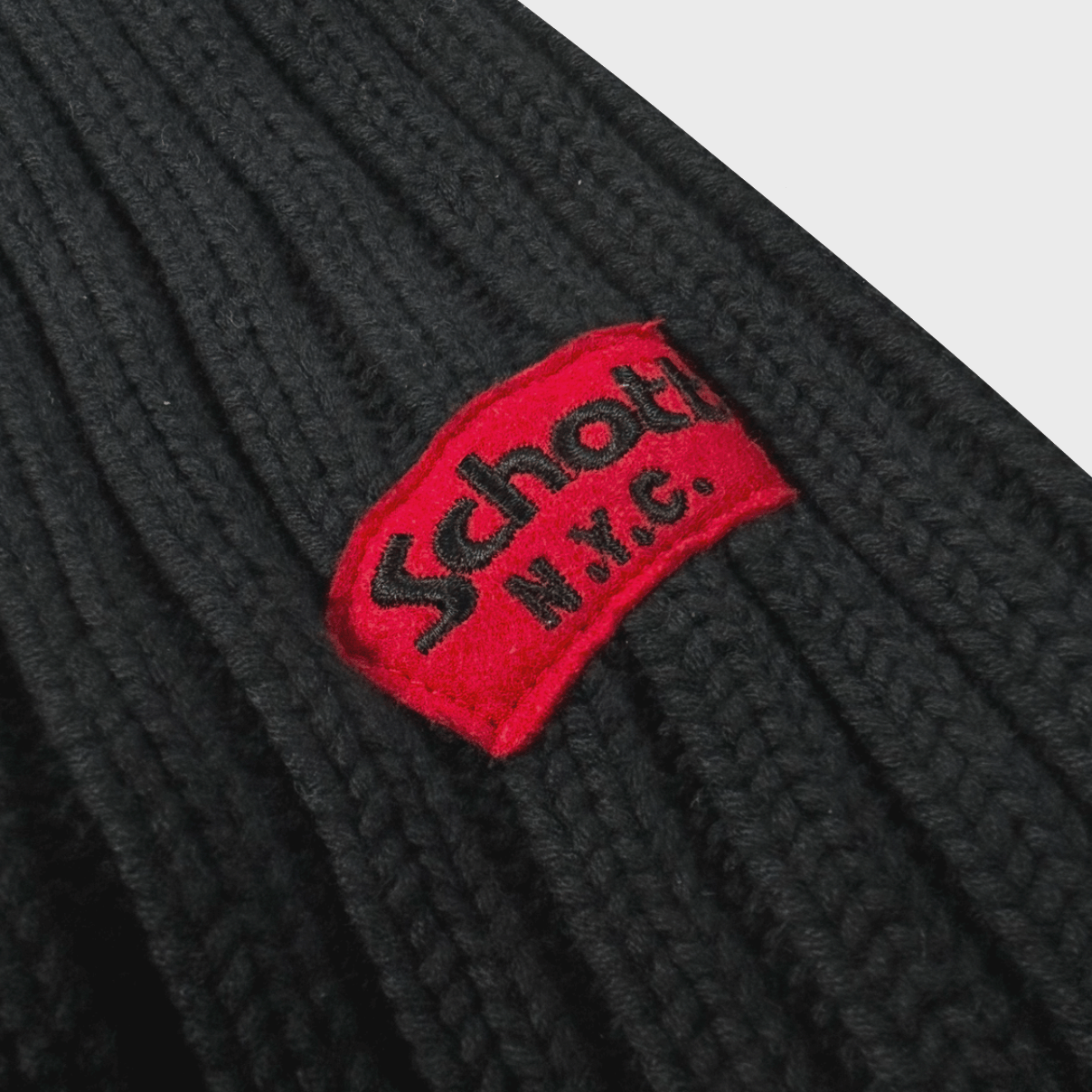 Schott × Vintage RARE 2000's vintage Schott Black Balaclava Knit Sweater Size US M / EU 48-50 / 2 - 8 Thumbnail