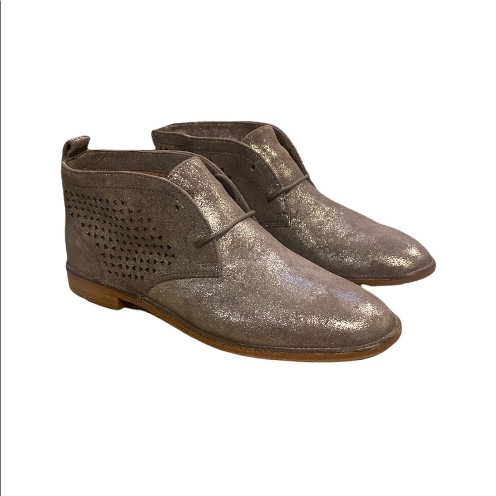 Other Addy Lace Laser-Cut Leather Boot TRASK Metallic Sz. 6 Size US 6 / IT 36 - 7 Thumbnail