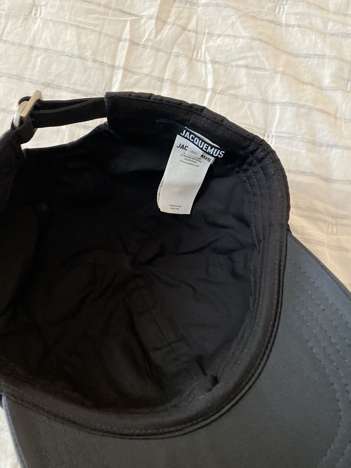 Jacquemus JACQUEMUS La Casquette Ovalie Black Cap Size ONE SIZE - 9 Thumbnail