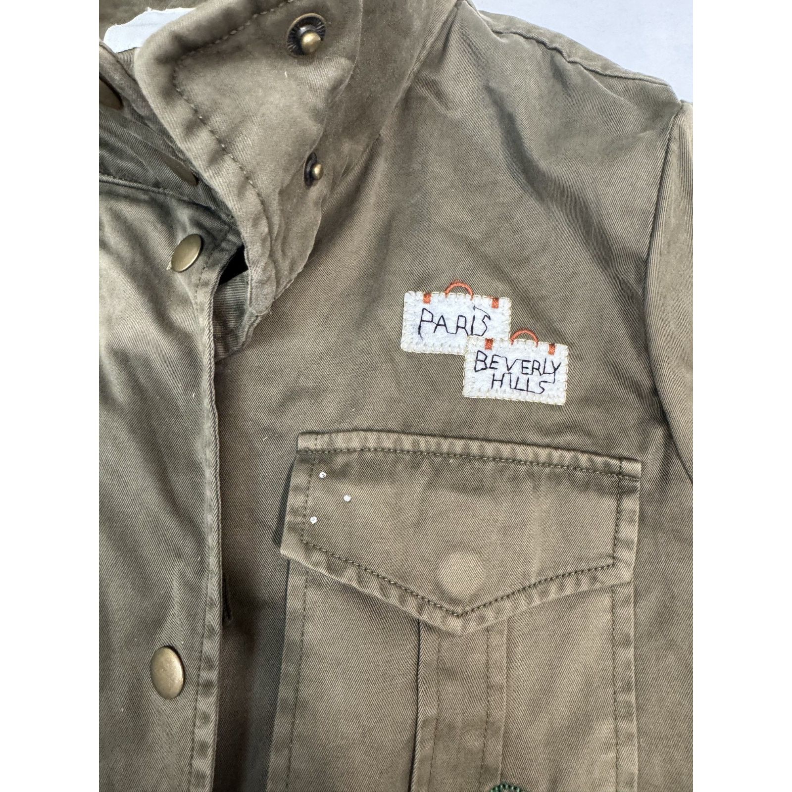 Joie Joie Iban Patchwork Military Utility Jacket Paris France XS Size XS / US 0-2 / IT 36-38 - 6 Thumbnail