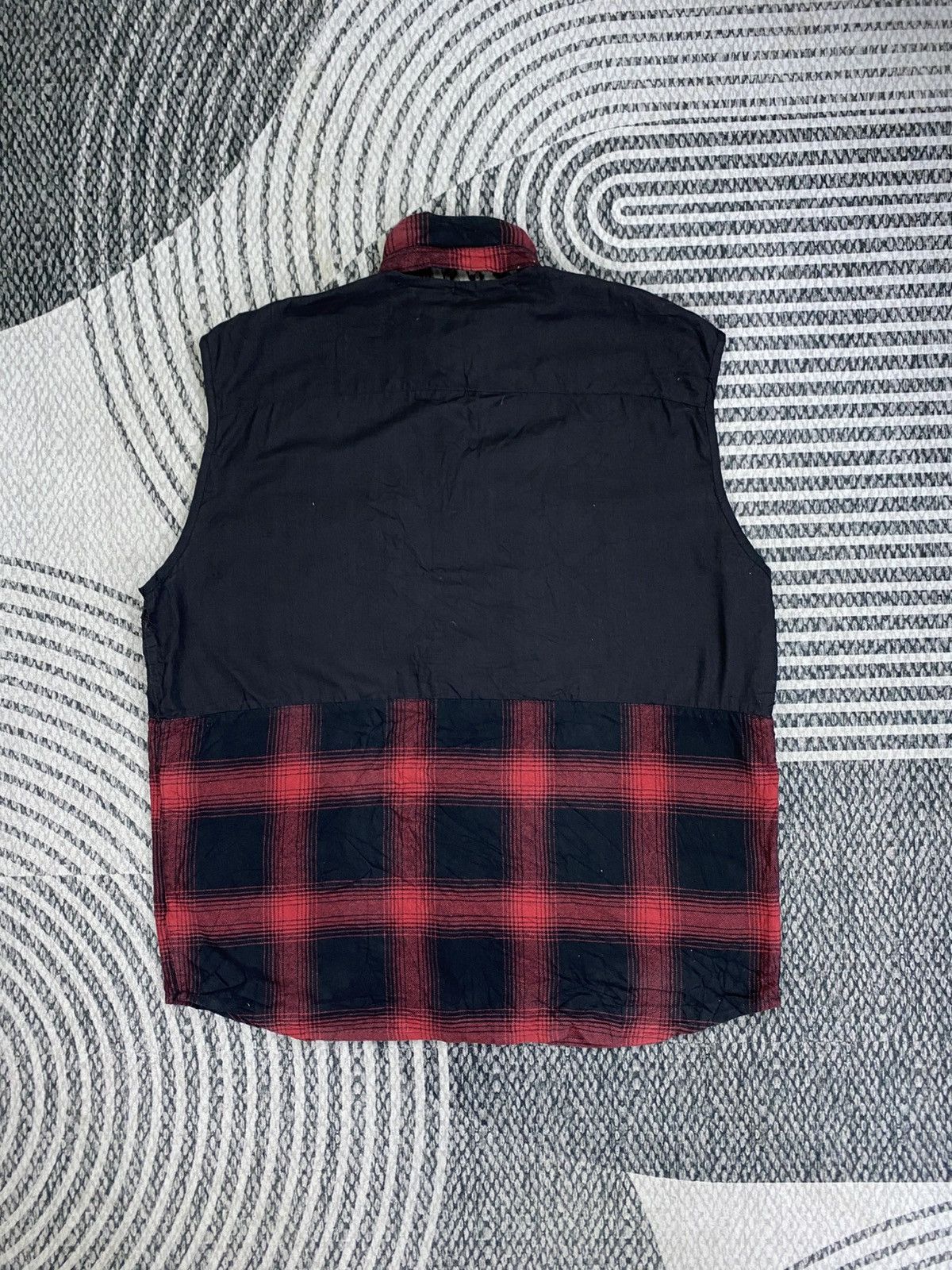 Diesel Vintage Diesel Sleeveless Button Down Red Checked Shirt Size US XL / EU 56 / 4 - 2 Thumbnail