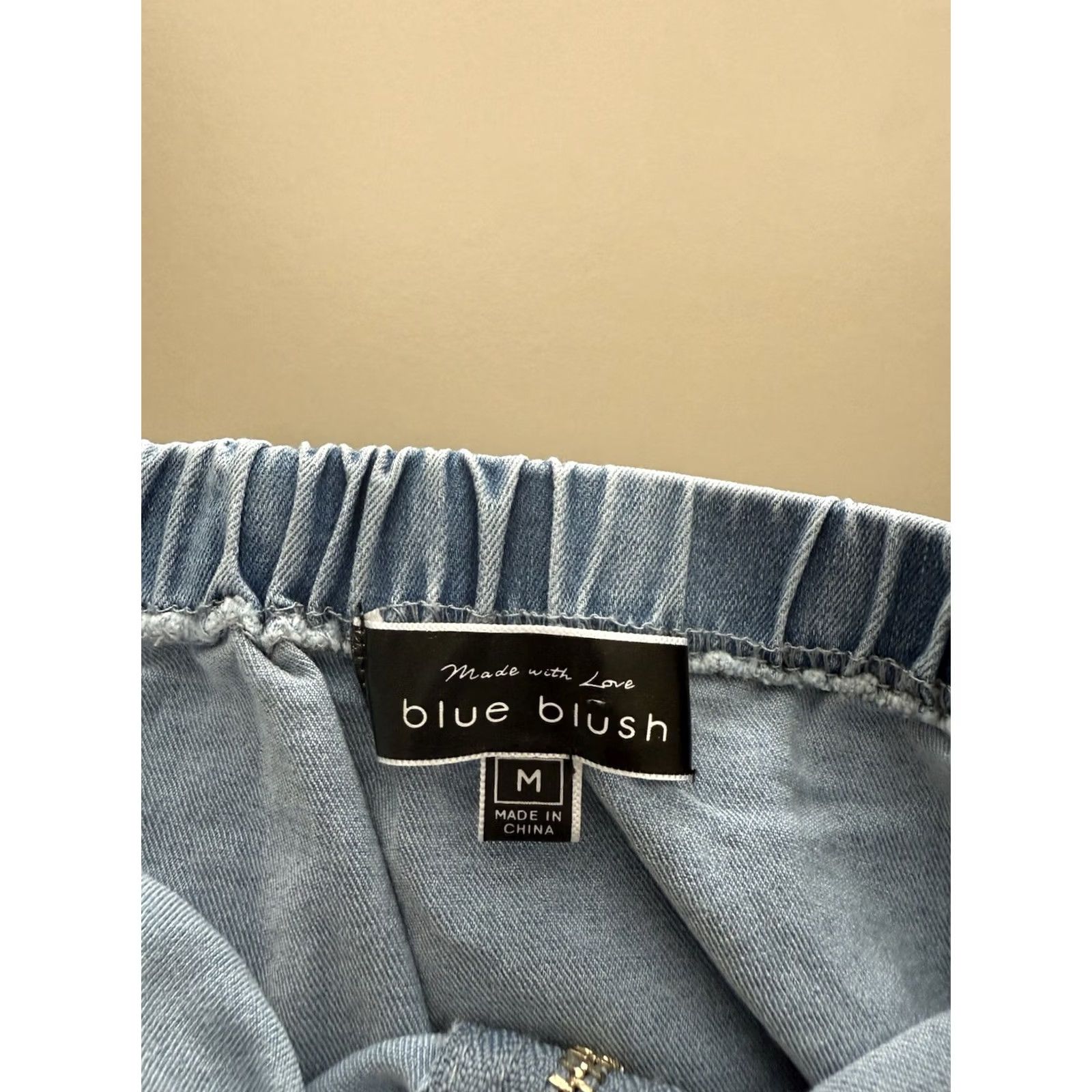 Denime Blue Blush Cropped Denim Top Womens M Festival Concert Size M / US 6-8 / IT 42-44 - 3 Thumbnail