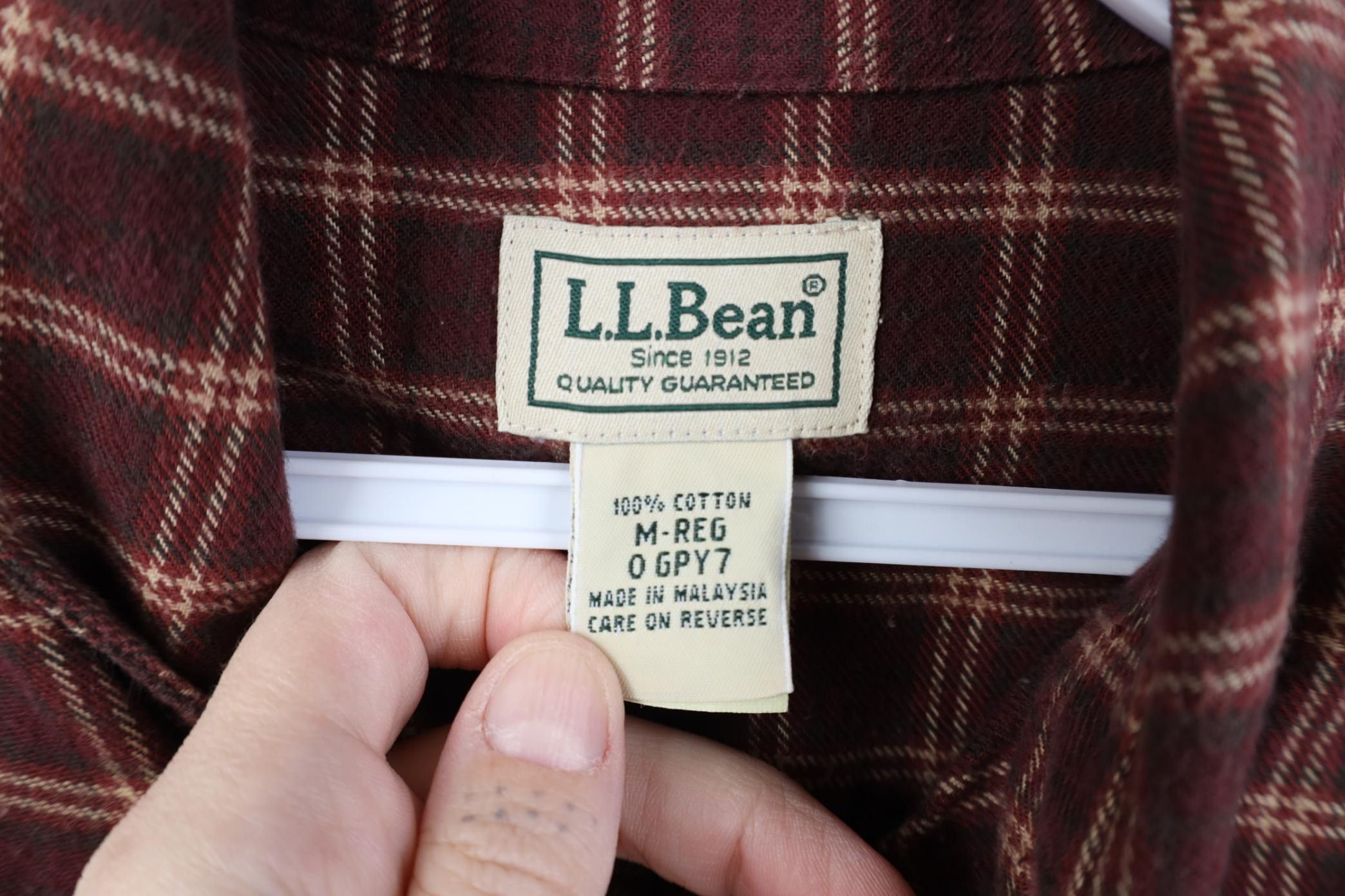 L.L. Bean Vintage 90s LL Bean Button Down Shirt Red Plaid Cotton Size US M / EU 48-50 / 2 - 7 Thumbnail