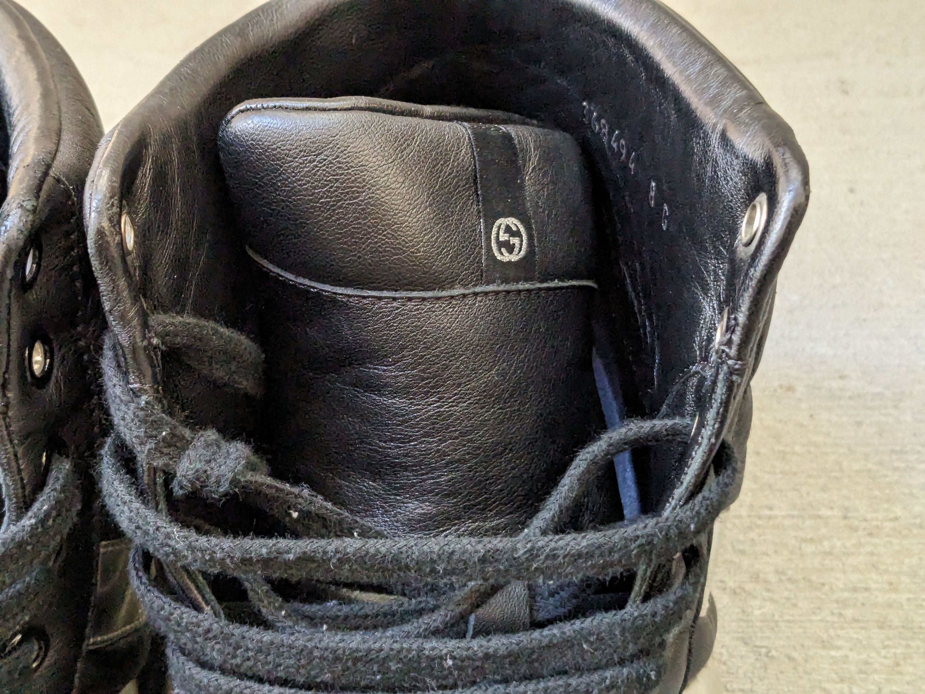 Gucci Gucci Sneakers Black Silver 8.5 High Tops Leather Size US 8.5 / EU 41-42 - 8 Thumbnail