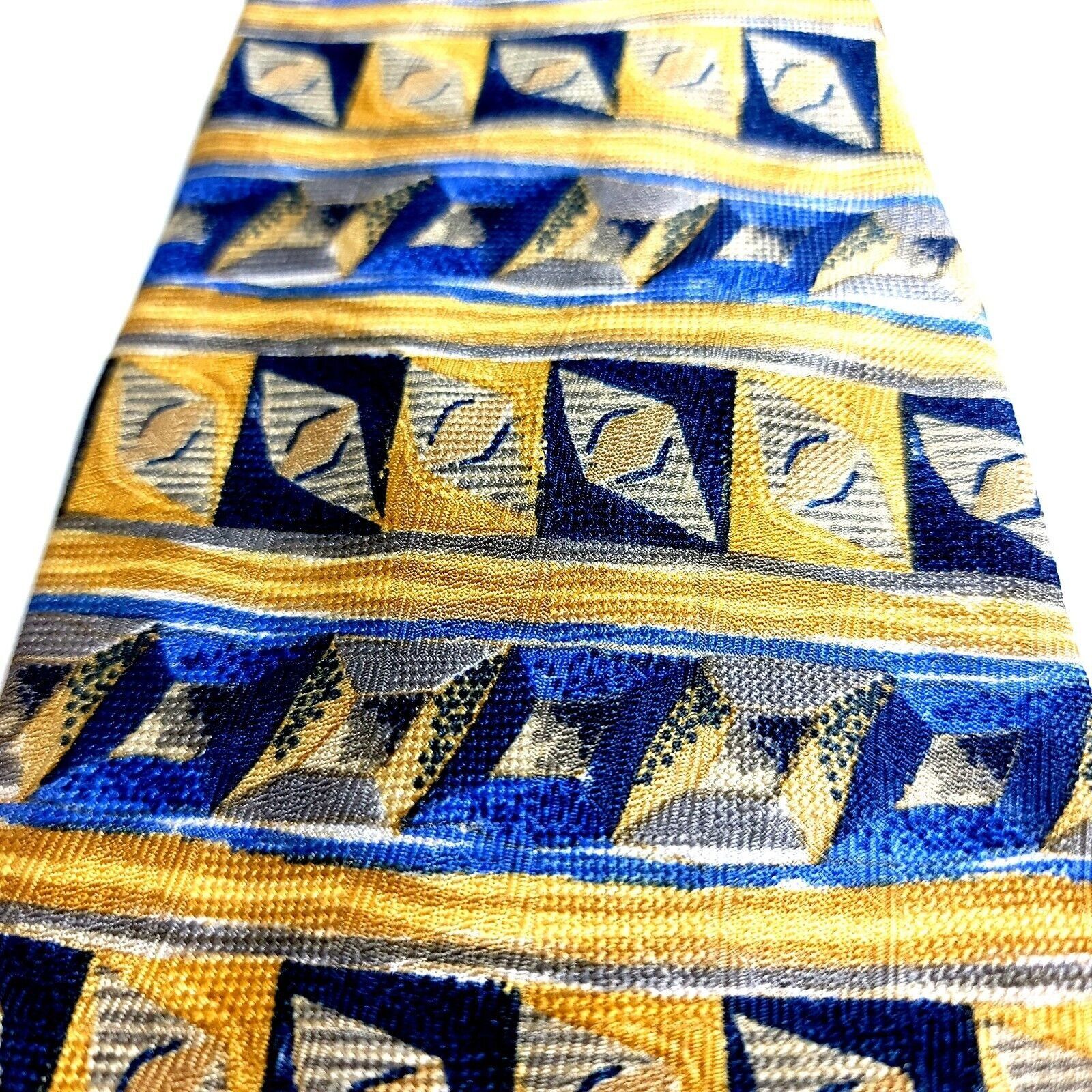 Robert Talbott Robert Talbott Nordstrom Yellow Blue Abstract Jacquard Print Size ONE SIZE - 2 Thumbnail