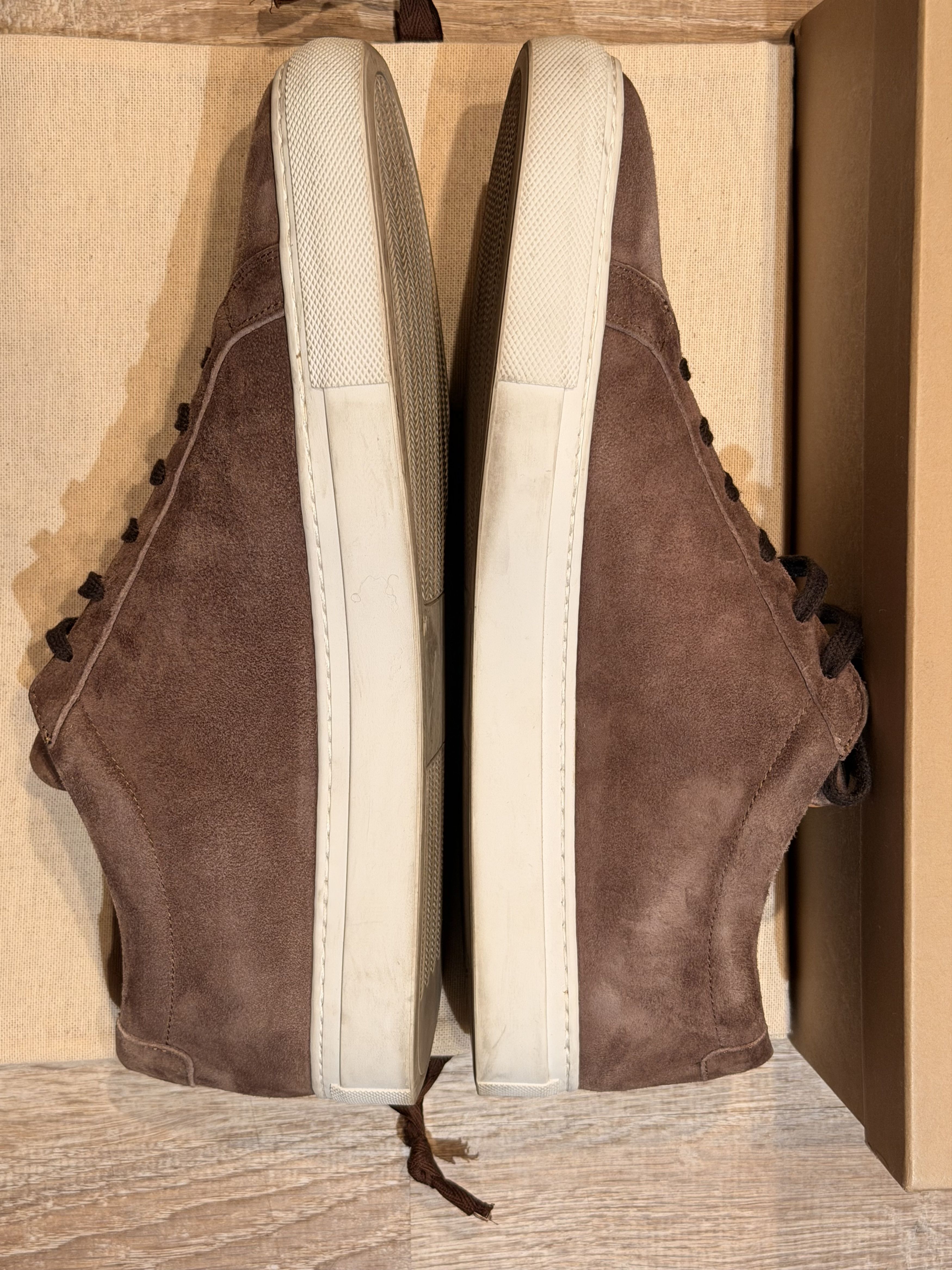 Pini Parma Chocolate Brown Suede Sneakers Size 43 (US 10) Size US 10 / EU 43 - 3 Thumbnail