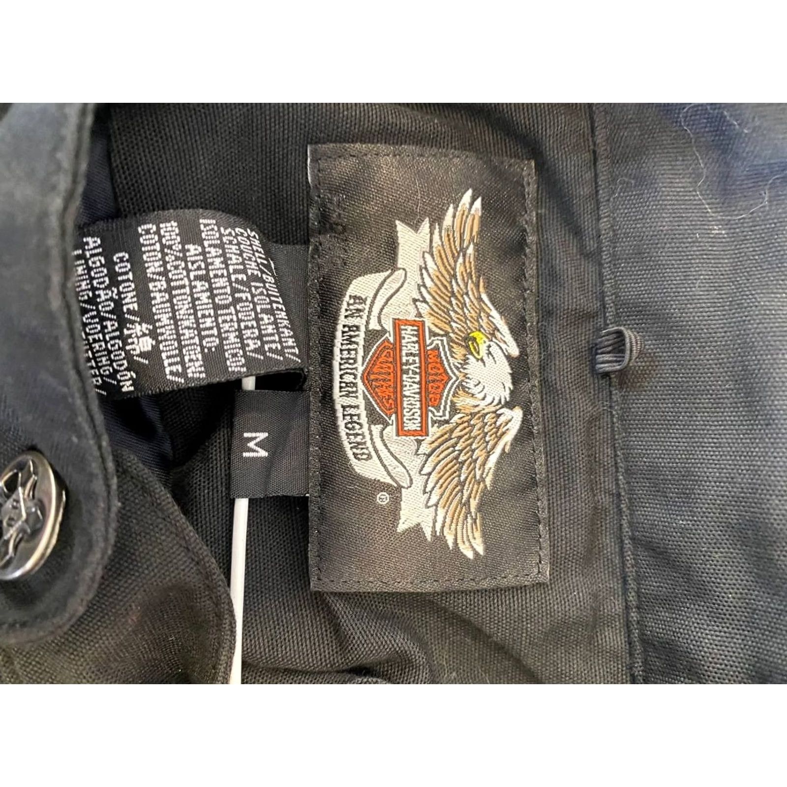 Harley Davidson Harley-Davidson Mens Jacket Black Long Sleeve Full Zip Embroidered Racer Casual Biker Regular Size M Size US M / EU 48-50 / 2 - 3 Thumbnail