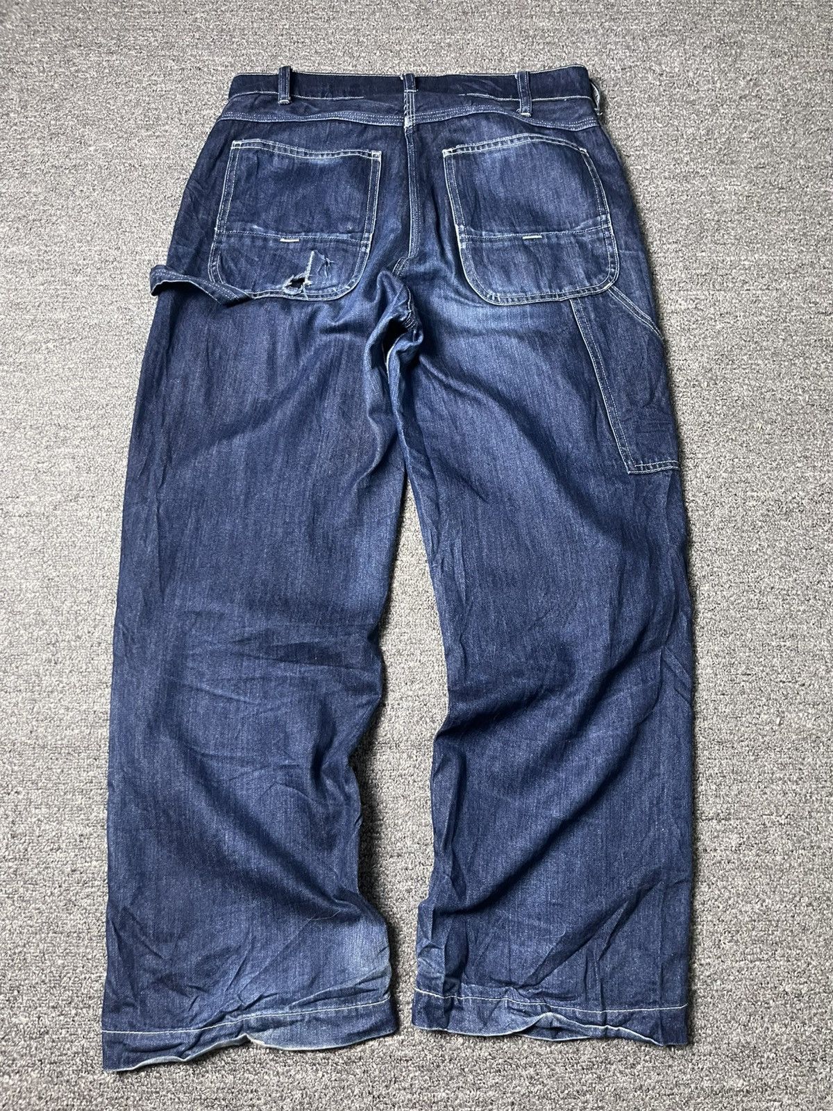 Japanese Brand × Vintage BACK NUMBER x WASHI DENIM Baggy Jeans (91) Size US 31 - 12 Thumbnail