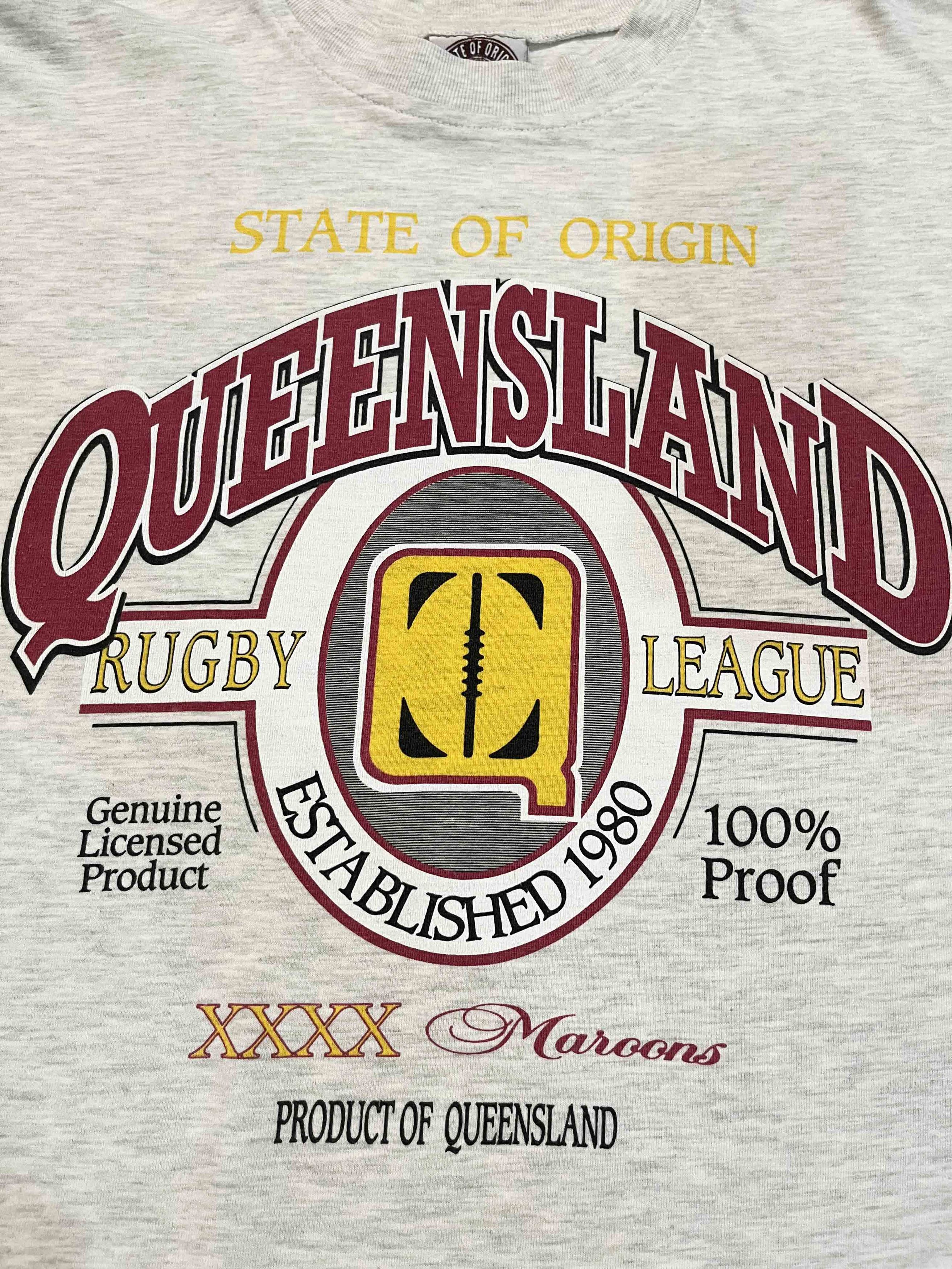 Vintage Vintage State of Origin Queensland Australian Rugby T-Shirt Size US L / EU 52-54 / 3 - 2 Thumbnail