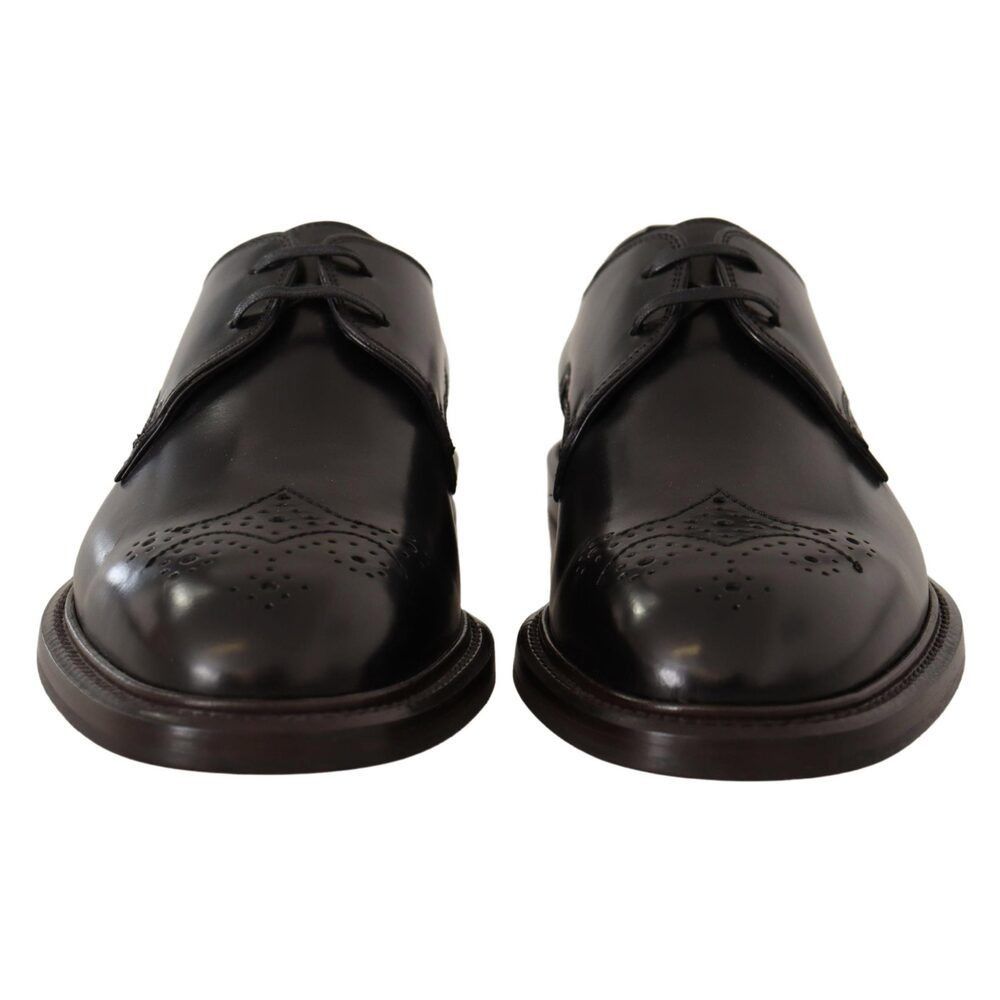 Dolce & Gabbana Dolce & Gabbana Elegant Black Derby Dress Shoes Size US 6 / EU 39 - 4 Thumbnail