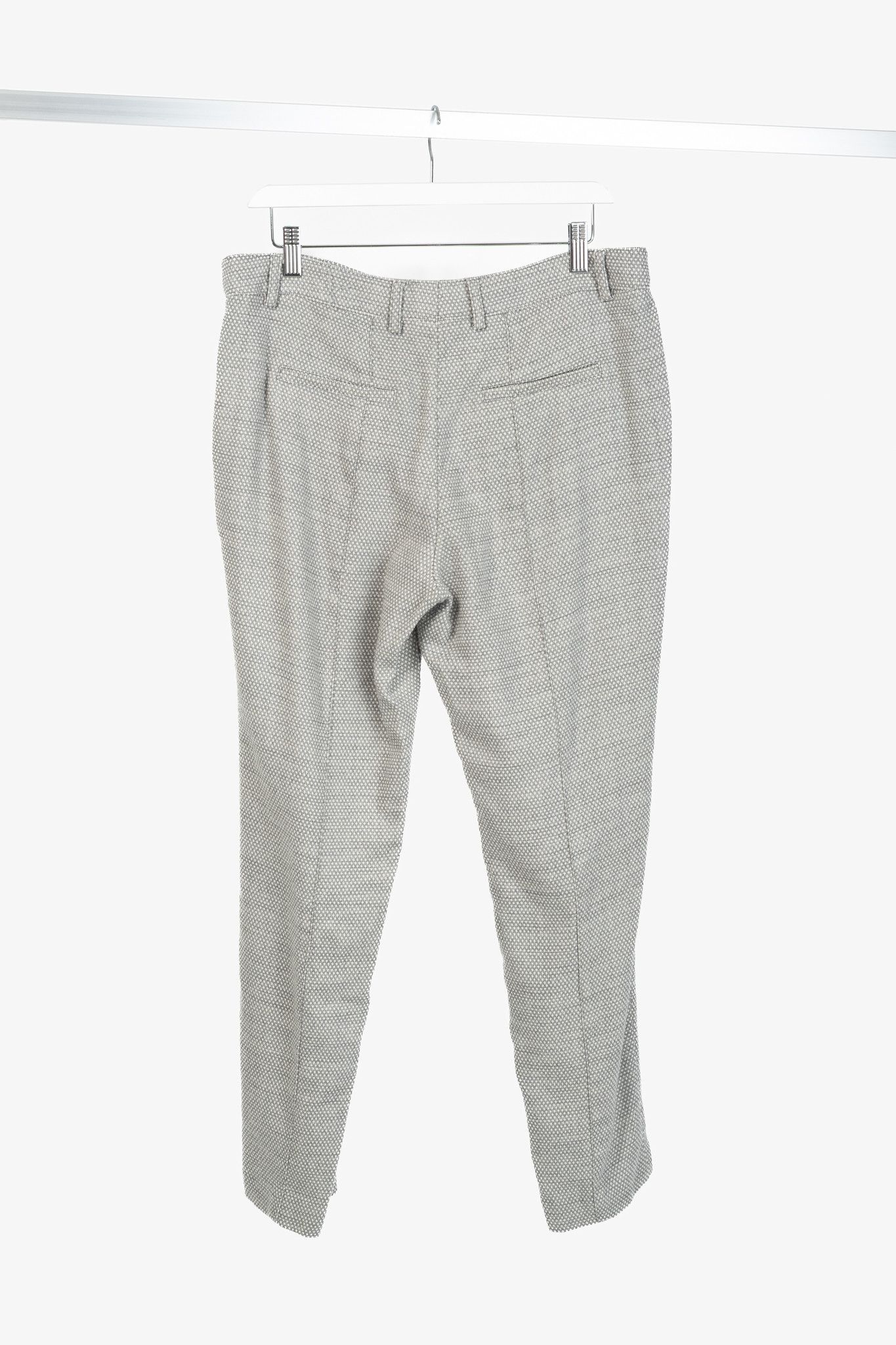 Akris Akris Punto Grey Polka-Dot Wool-Flannel Slim Trousers Size 34" / US 12 / IT 48 - 2 Thumbnail