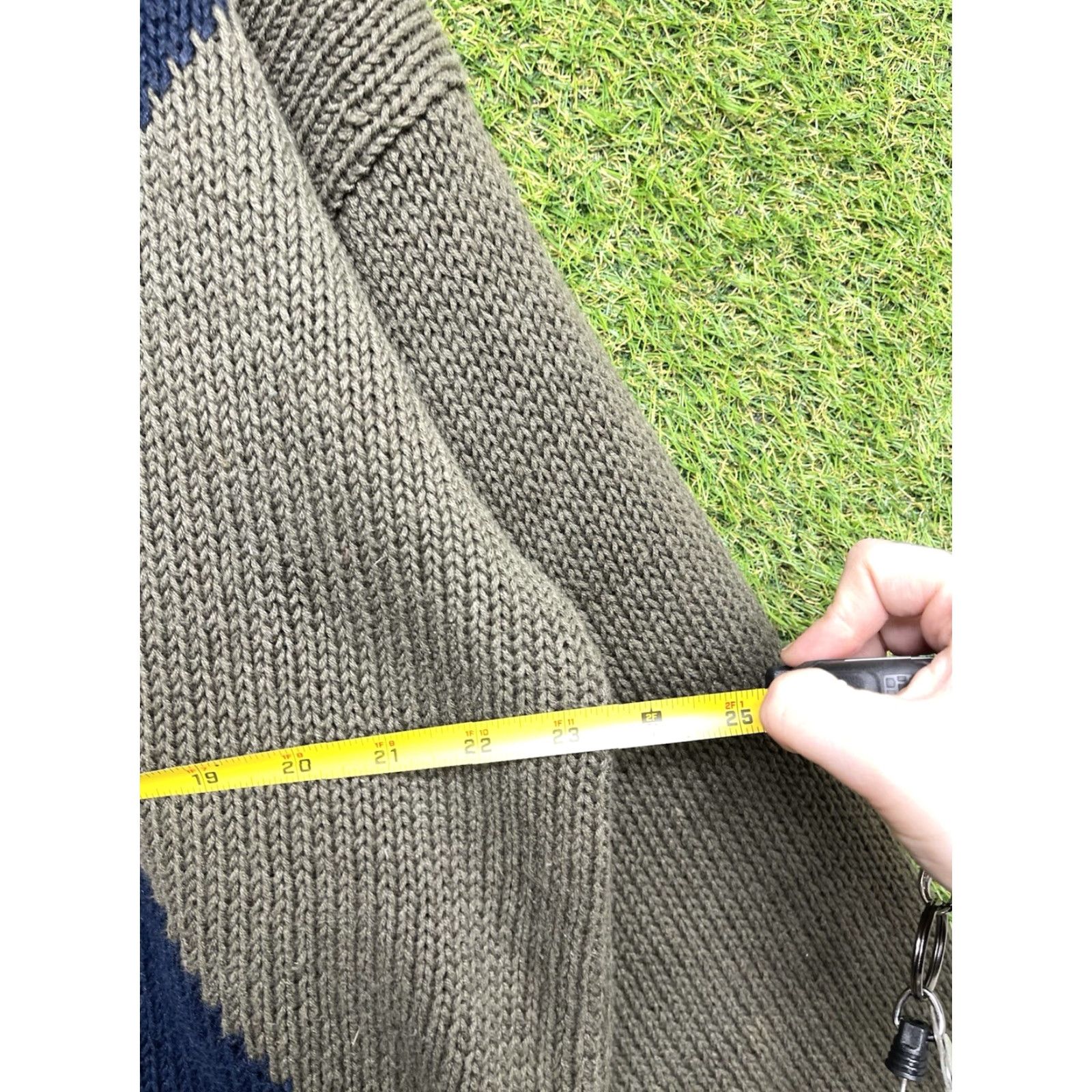 Vintage Vintage New River Cable Knit Sweater Mens Medium Grandpa Dad Argyle Plaid 90s Size US M / EU 48-50 / 2 - 3 Thumbnail
