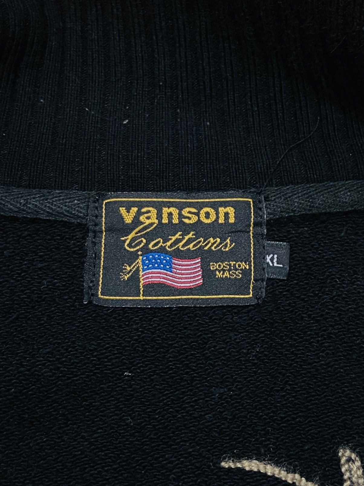Vanson Leathers VANSON COTTON BOSTON MASS ZIPPER SWEATER Size US XL / EU 56 / 4 - 19 Thumbnail