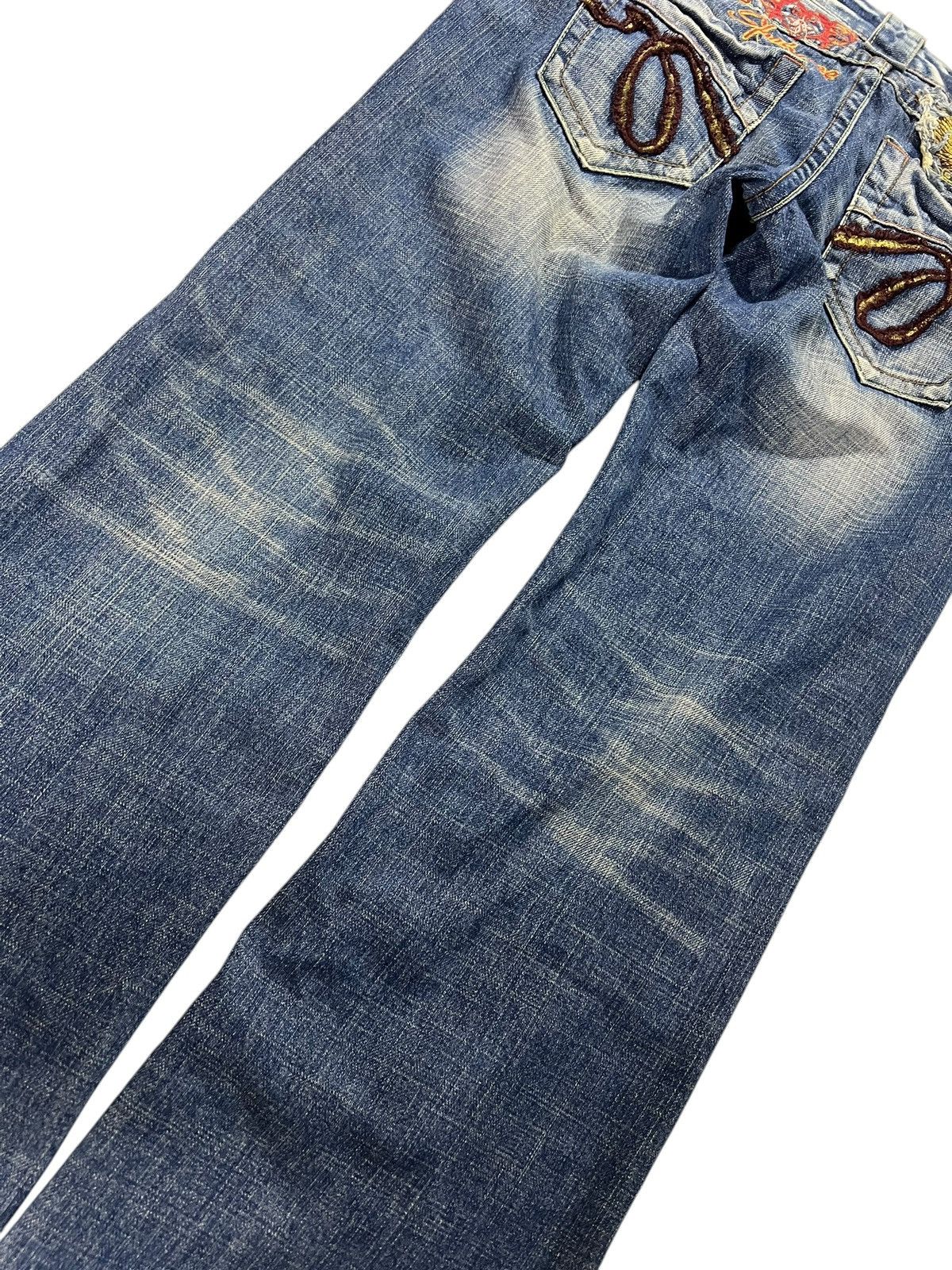 If Six Was Nine × Japanese Brand STUDIO R P&DENIM FLARE JEANS Size 29" - 13 Thumbnail