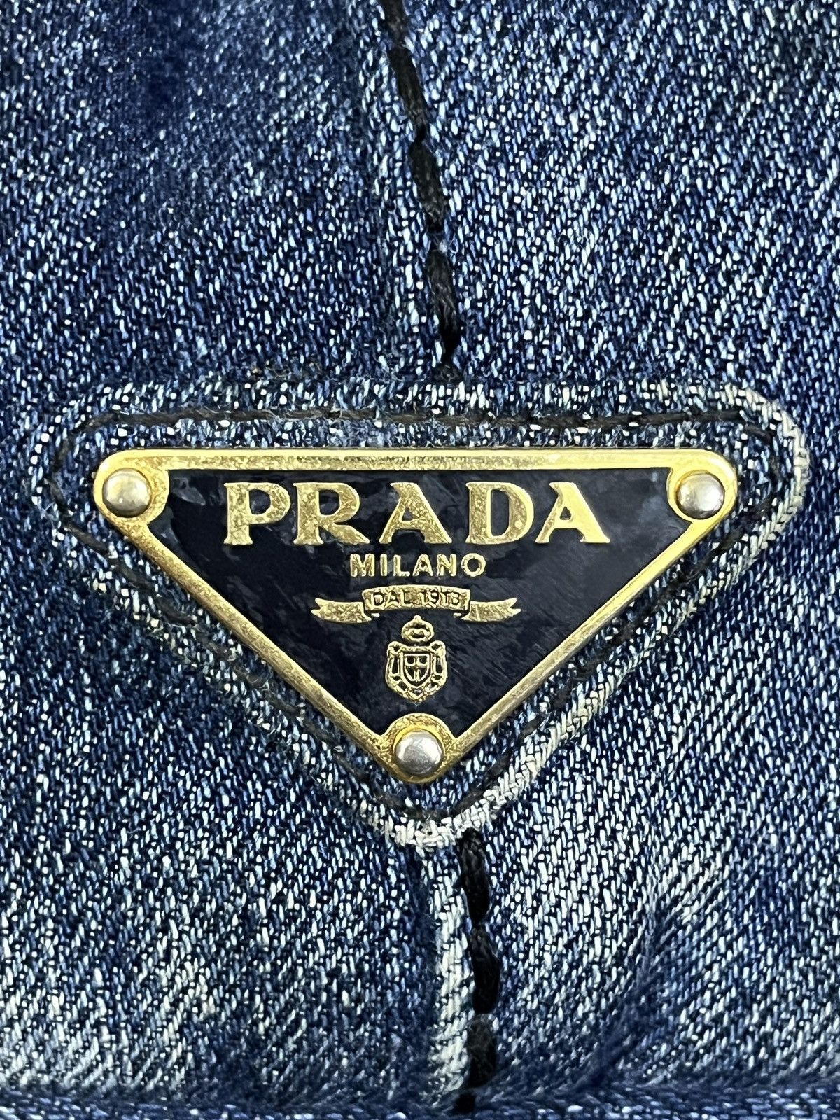 Prada PRADA Canapa Denim Handbag/Tote Size ONE SIZE - 11 Thumbnail