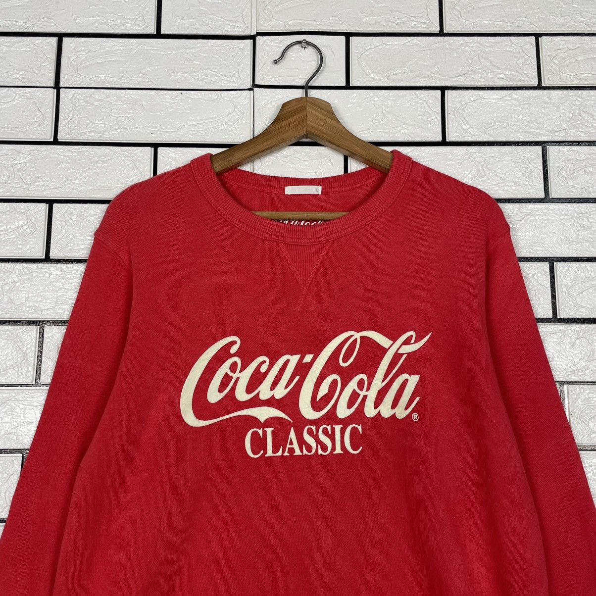 Japanese Brand Coca Cola Big Logo Red Sweatshirt Size US M / EU 48-50 / 2 - 2 Thumbnail