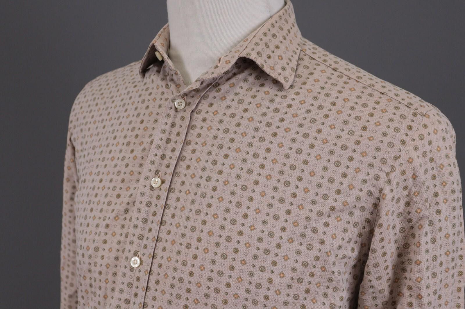 Etro Etro Milano Brown Printed Linen Button Down Shirt Size 40 Size US M / EU 48-50 / 2 - 10 Thumbnail