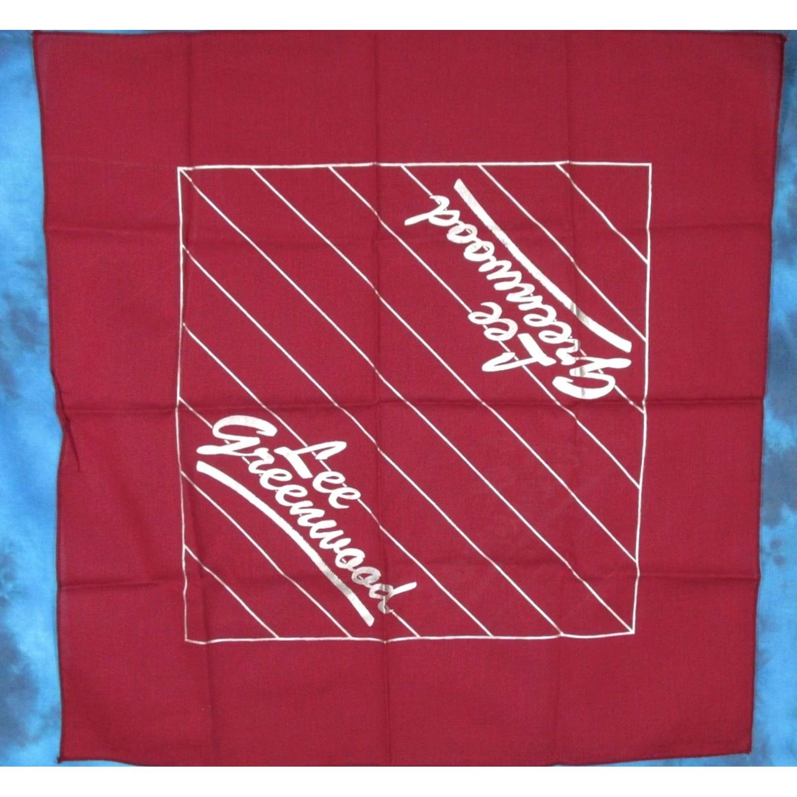 Lee VINTAGE DEADSTOCK 80s LEE GREENWOOD CONCERT BANDANA handkerchief country tour Men Red Size ONE SIZE - 2 Thumbnail